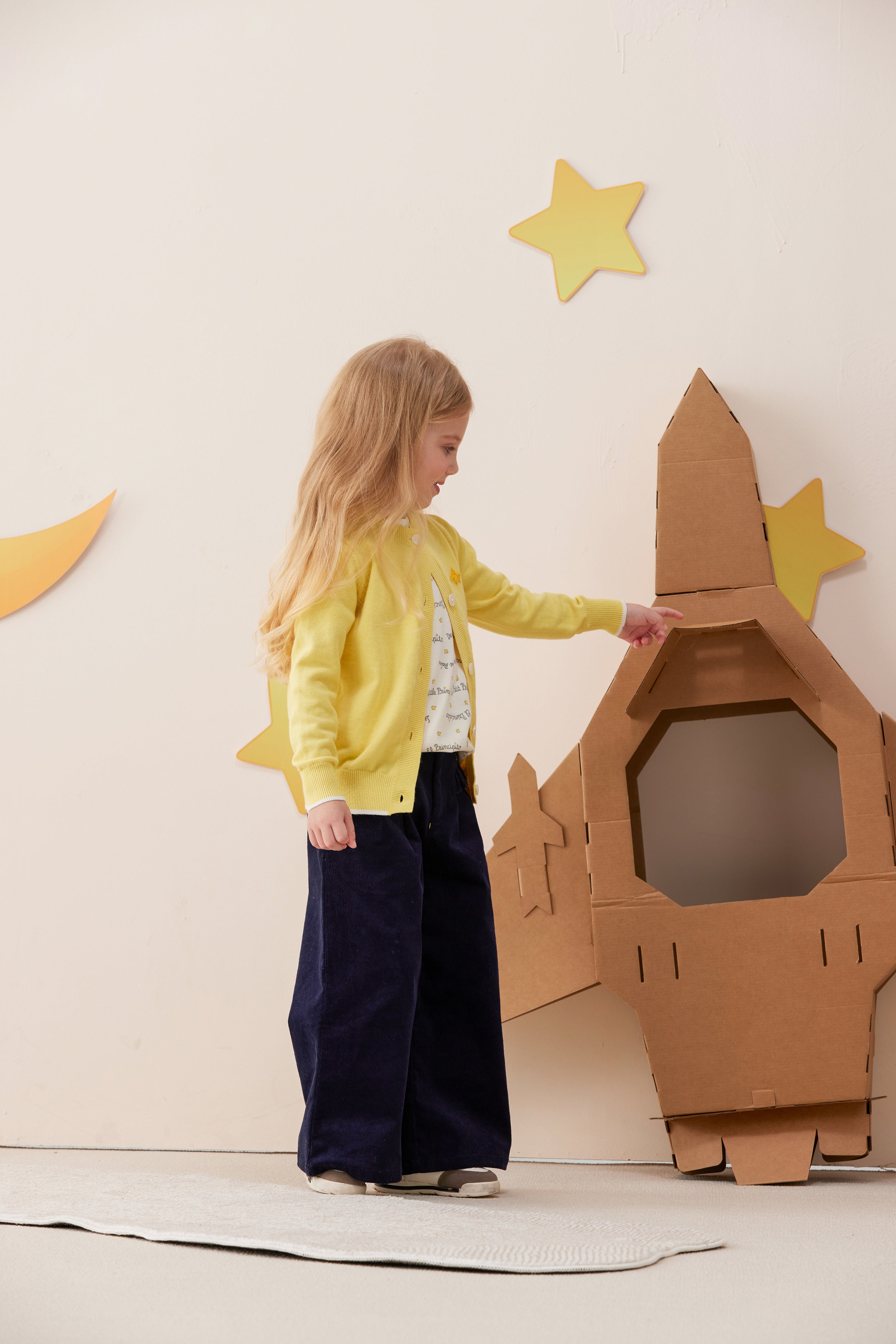 Vauva x Le Petit Prince Vauva x Le Petit Prince - Kids Cashmere Cardigan (Yellow) Coat & Jacket