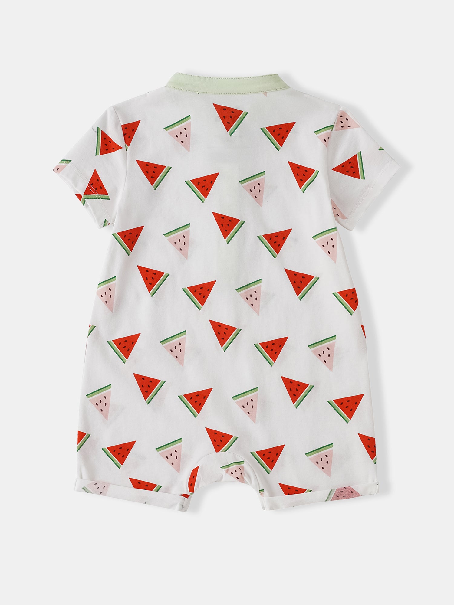 Baby Short Sleeve All-Over Watermelon Print Romper