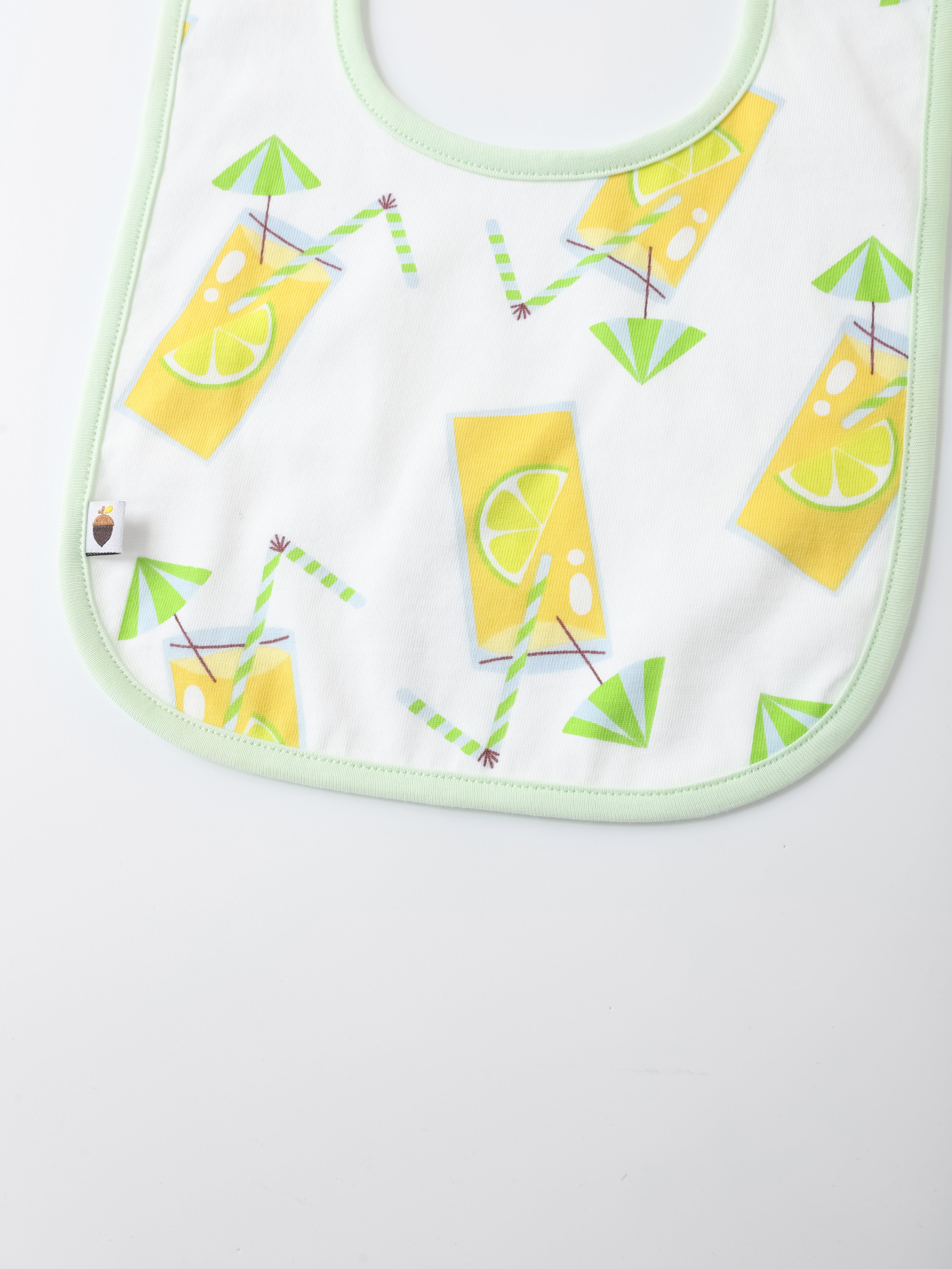 Baby All-Over Lemon Tea Print Bib