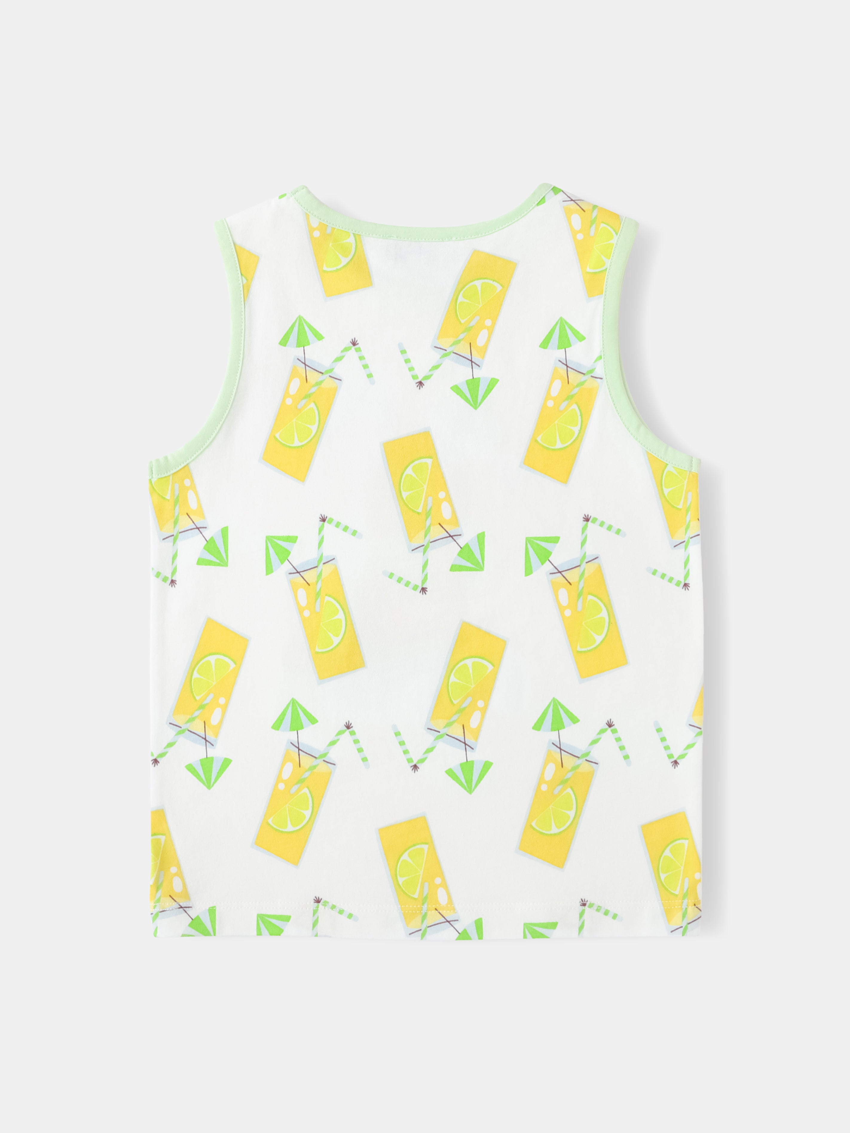 Kid All-Over Lemon Tea Print Tank Top