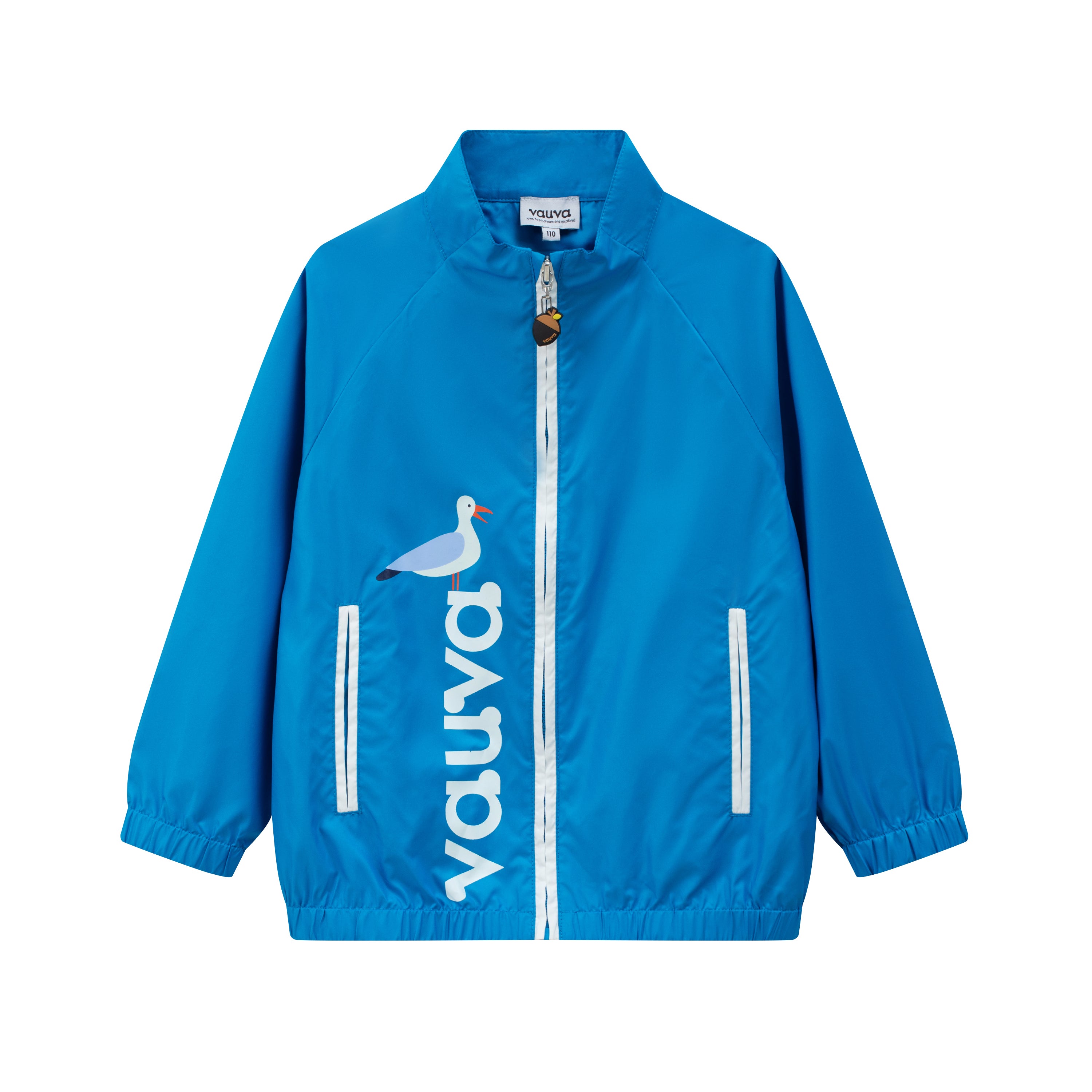 VAUVA Vauva SS24 - Toddler Vauva Logo Print UV Protection Jacket - Blue Coat & Jacket