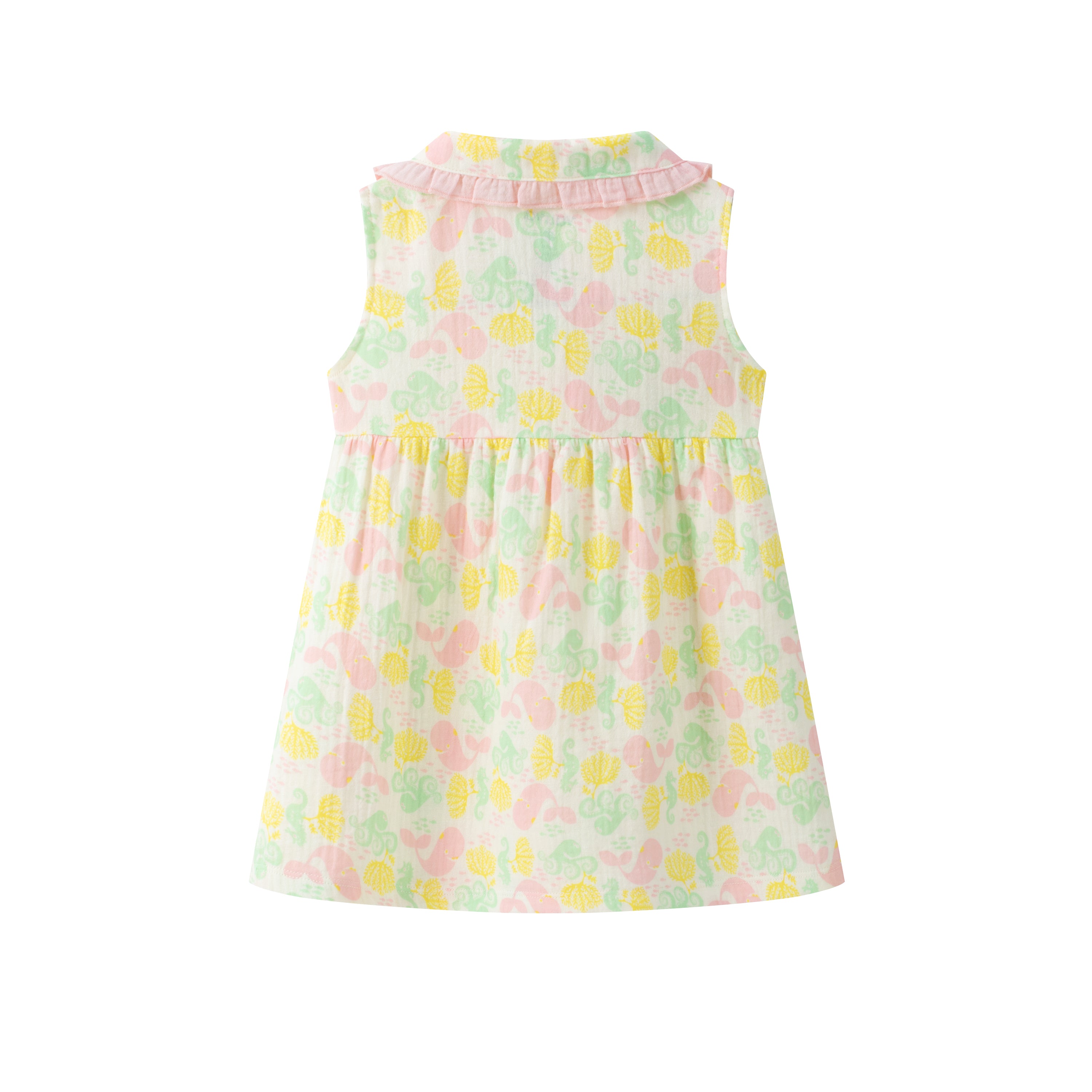 VAUVA Vauva SS24 - Baby Girl All Over Print Peter Pan Collar Top & Bottom Set Top & Bottom Set