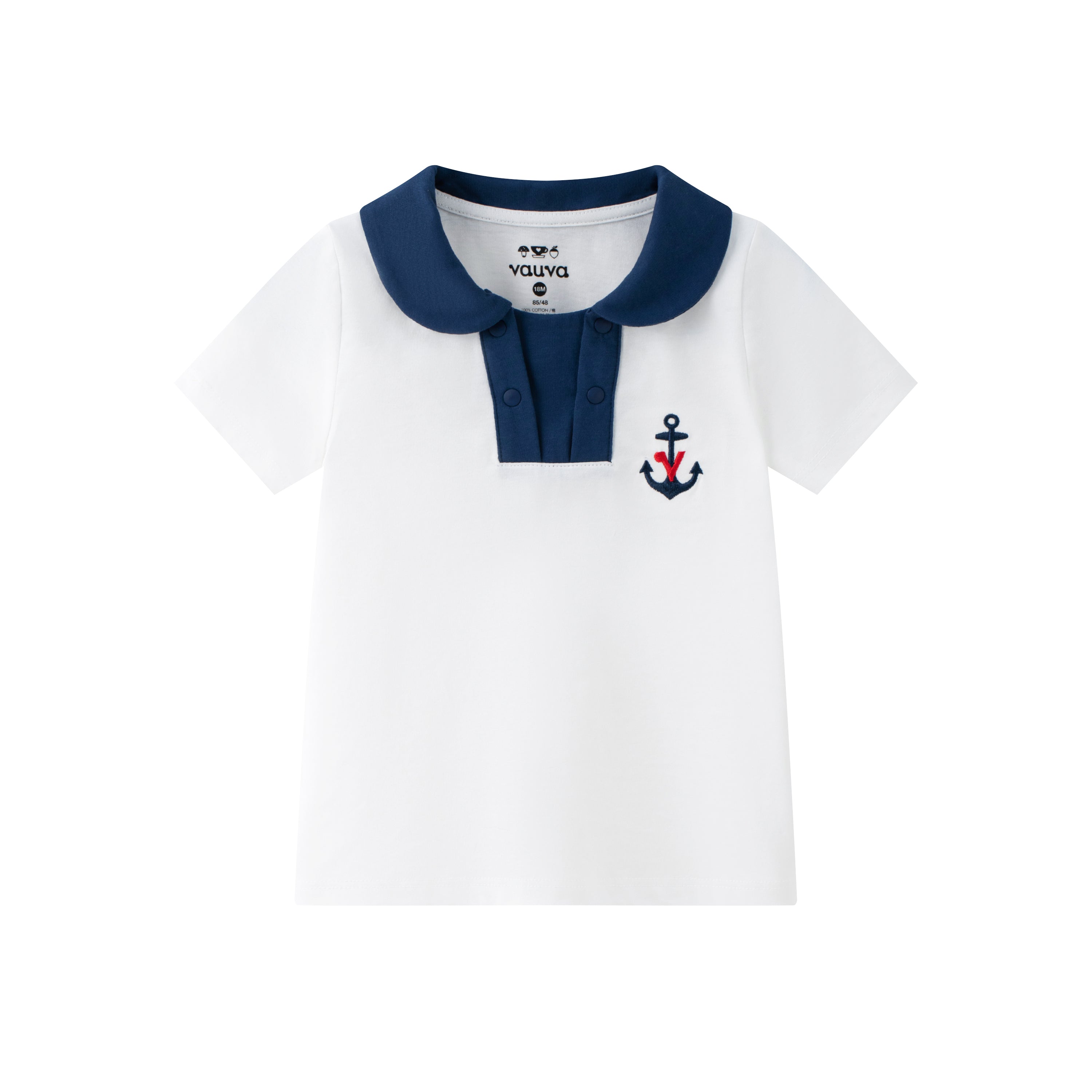 VAUVA Vauva SS24 - Baby Sailor Style T-Shirt & Shorts Set Combination Clothes Set