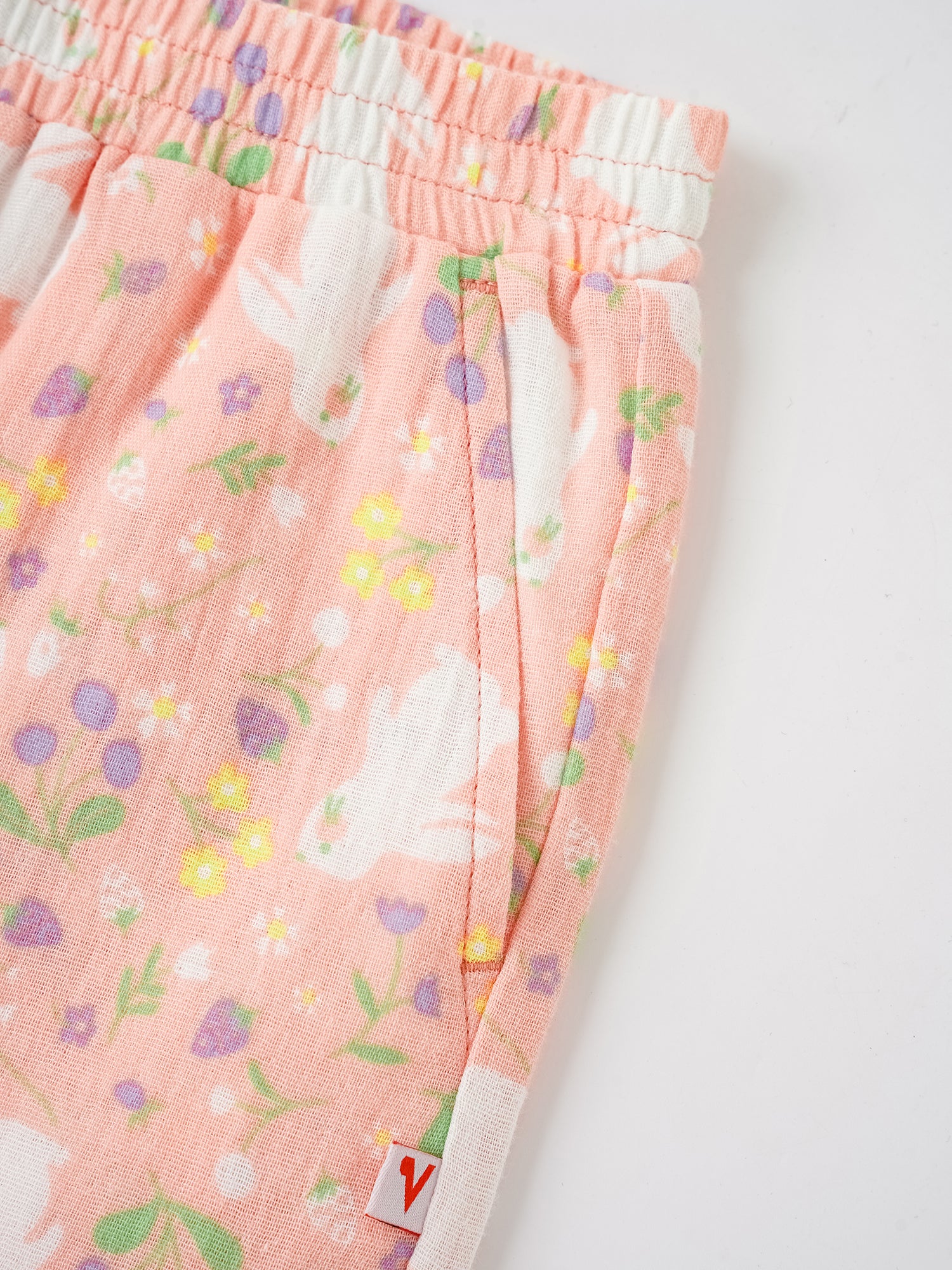 Kid All-Over Bunny Print Flare Pants