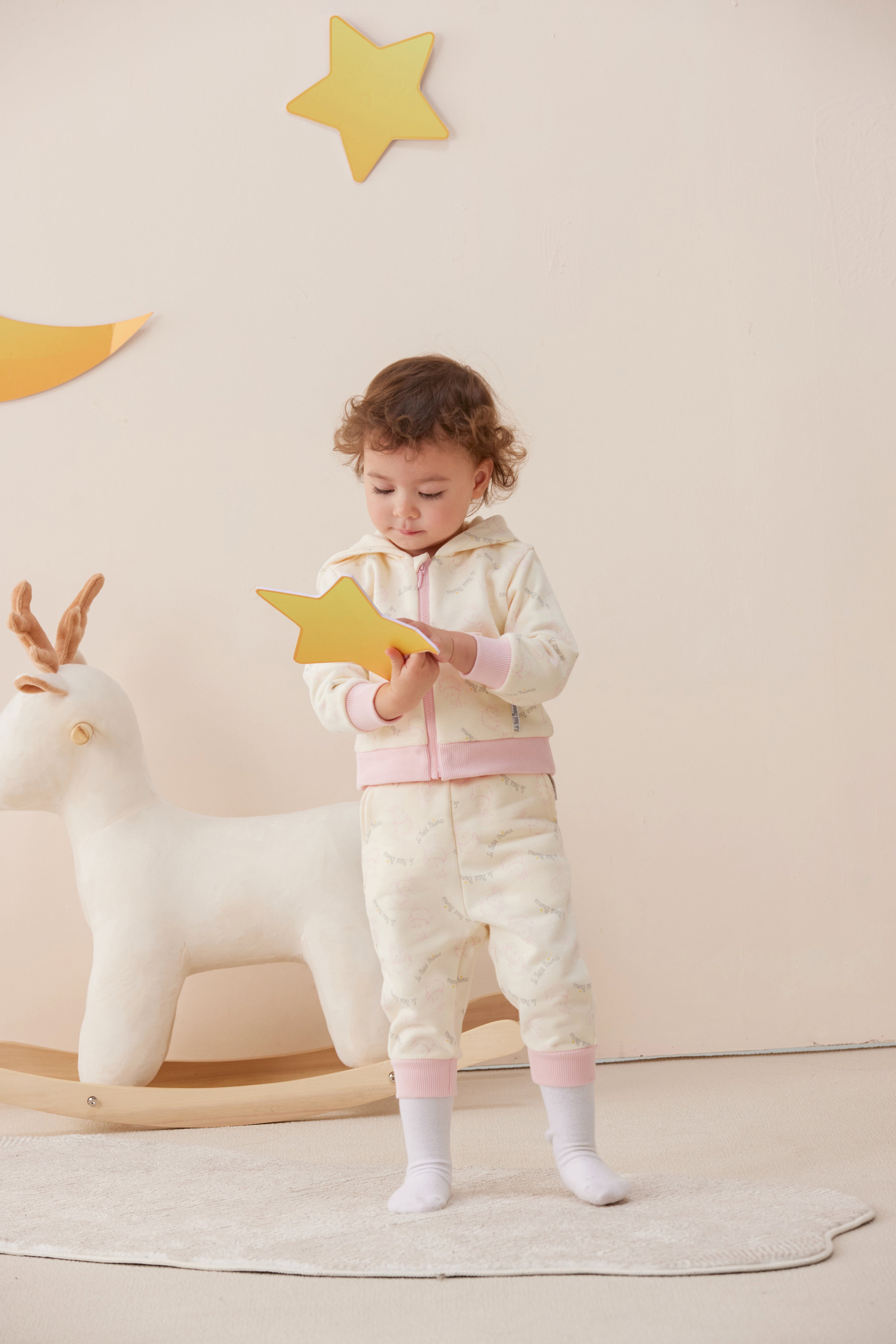 Vauva x Le Petit Prince Vauva x Le Petit Prince - Baby Hooded Long Sleeve Zip Jacket (Pink) Coat & Jacket