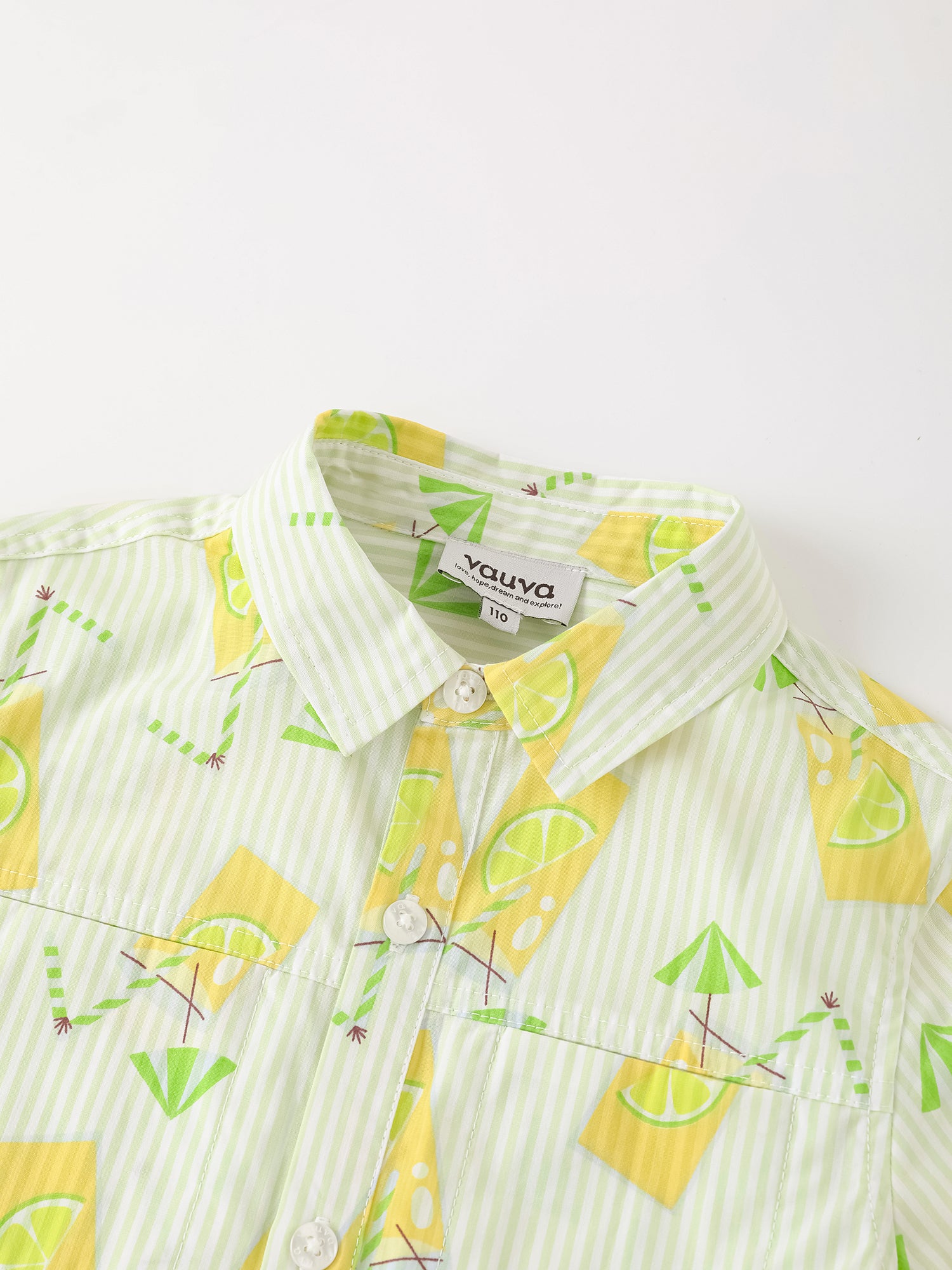 Kid Short Sleeve All-Over Lemon Tea Print Shirt