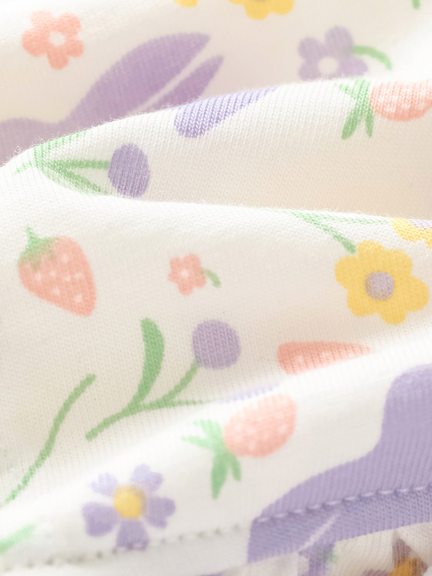 Baby All-Over Bunny Print Ruffle Hat