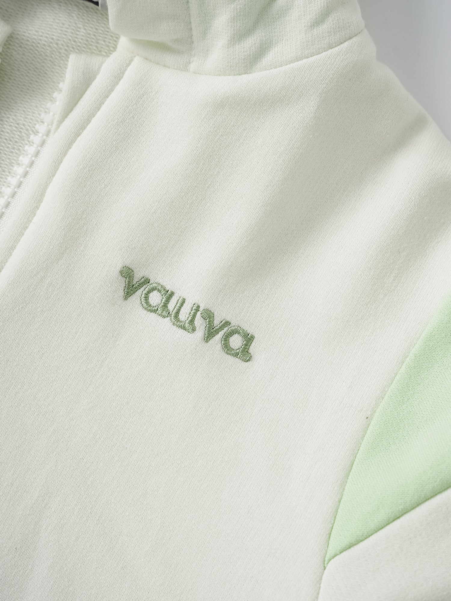 Kid Short Sleeve Logo Embroidery Zipped Hoodie