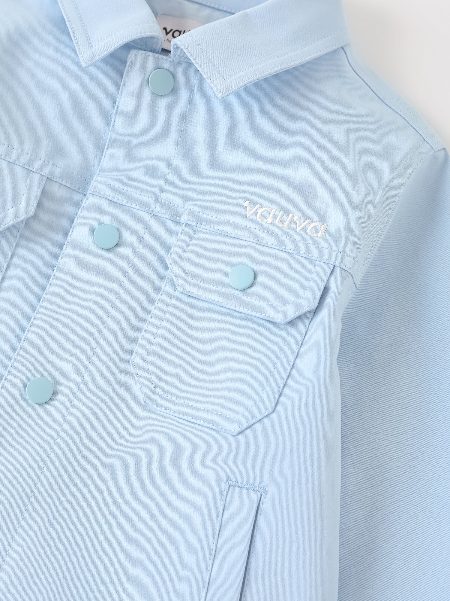 Kid Logo Embroidery Buttoned Jacket