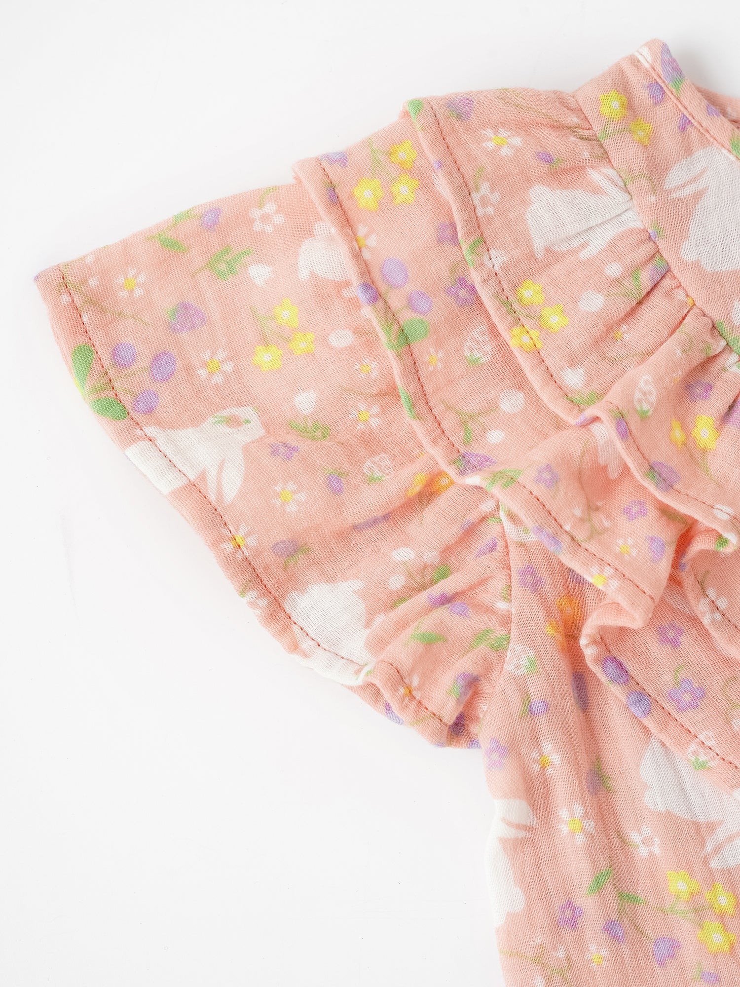 Kid All-Over Bunny Print Frills Top