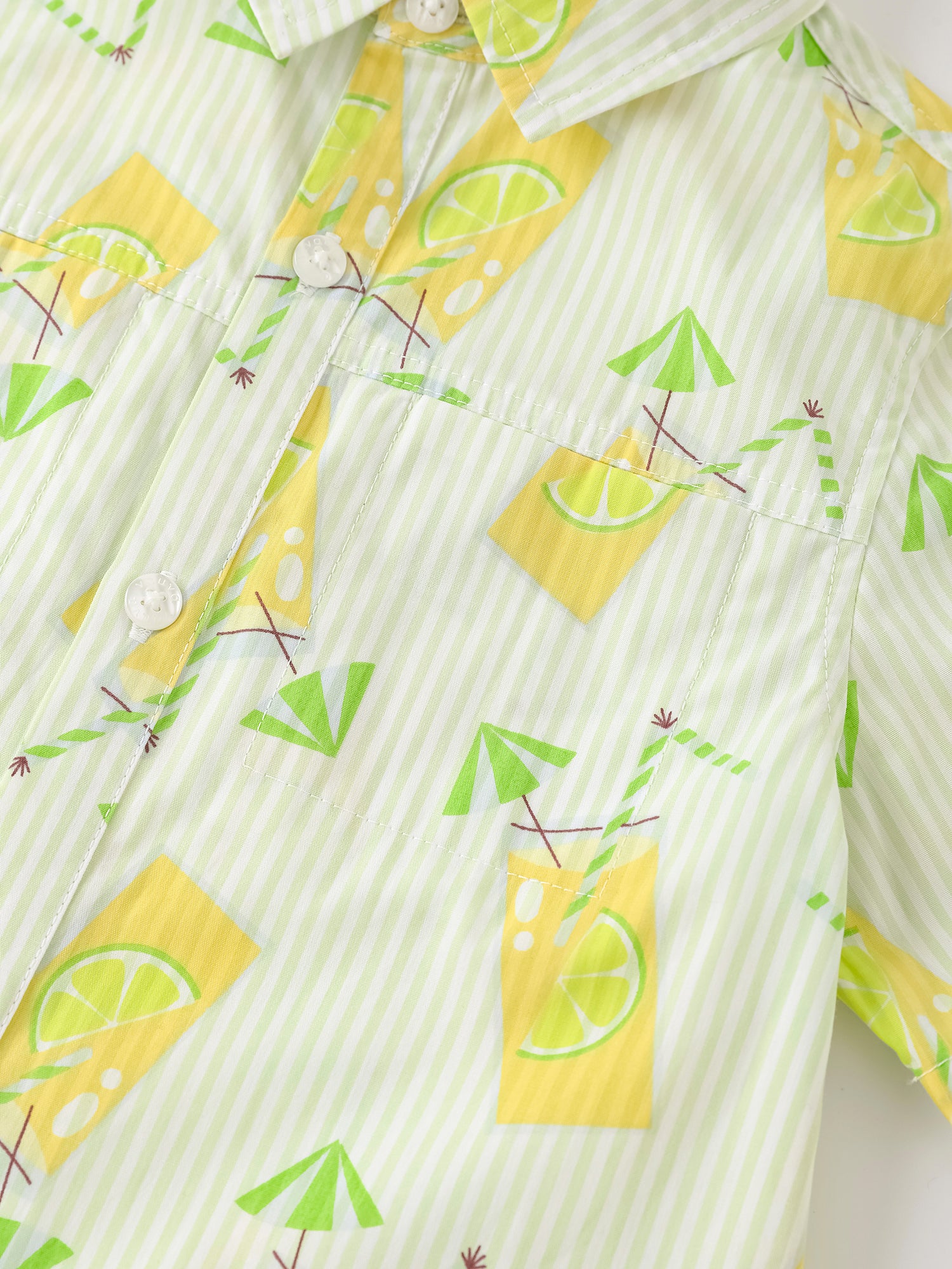 Kid Short Sleeve All-Over Lemon Tea Print Shirt