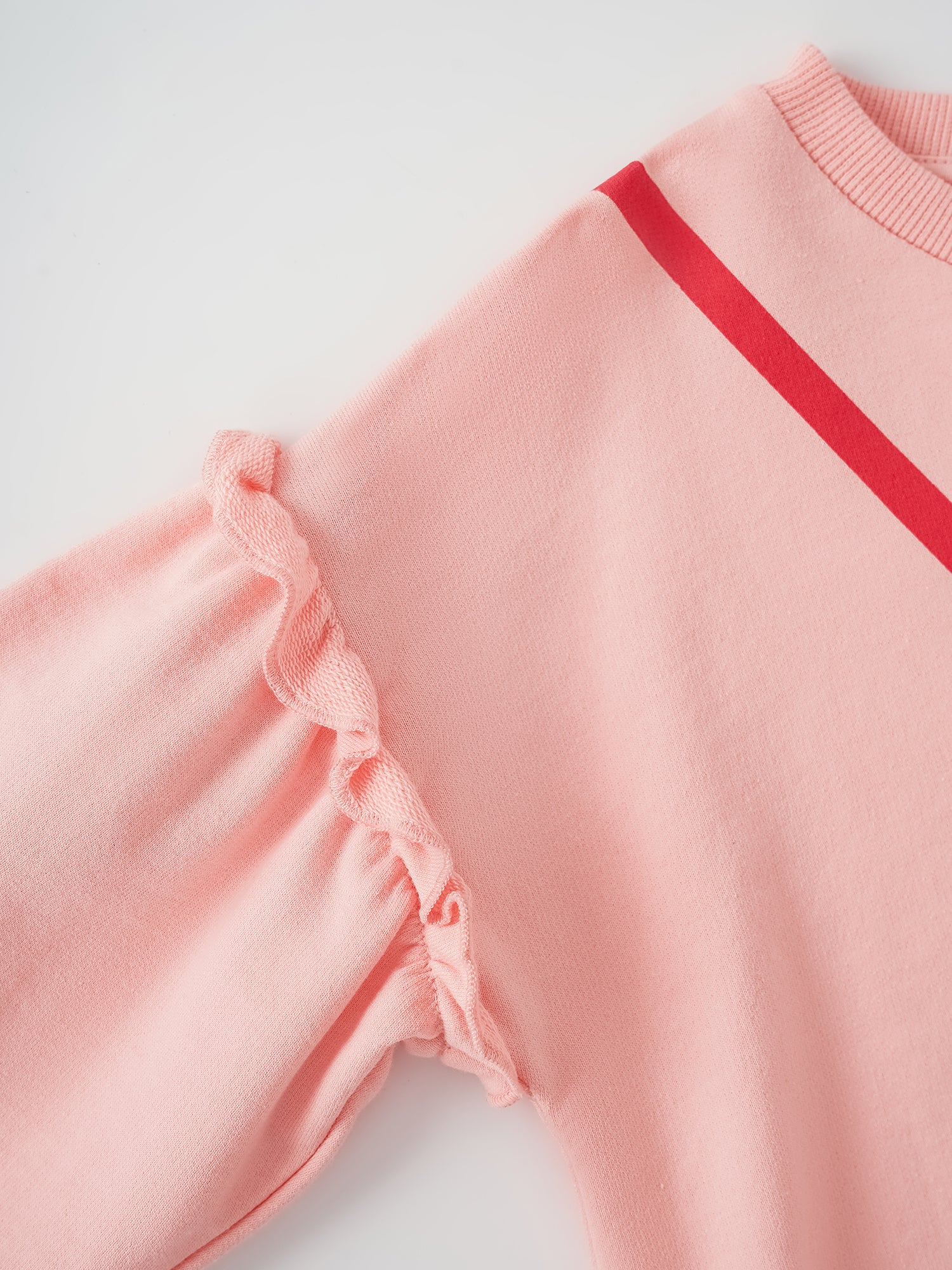 Kid Long Sleeve Strawberry Applique Sweatdress