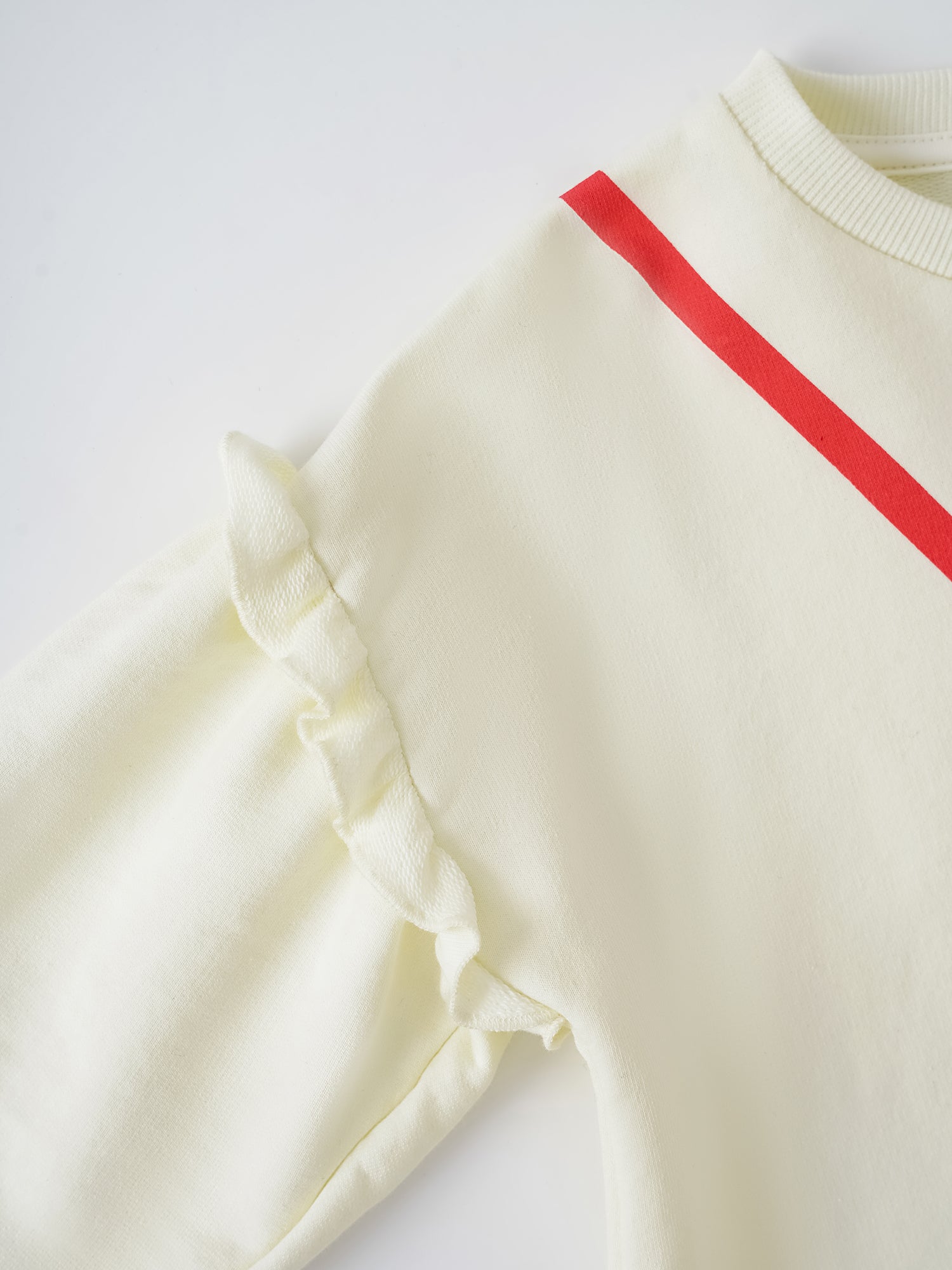 Kid Long Sleeve Strawberry Applique Sweatdress