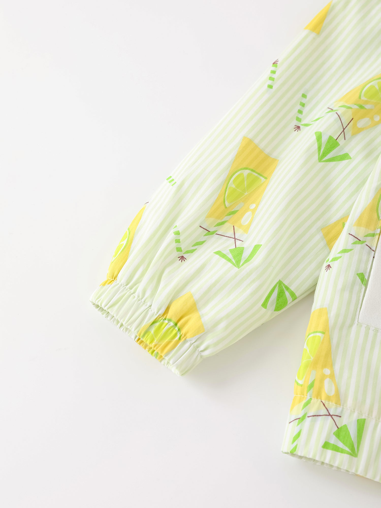 Kid All-Over Lemon Tea Print Zipped Bomber Jacket