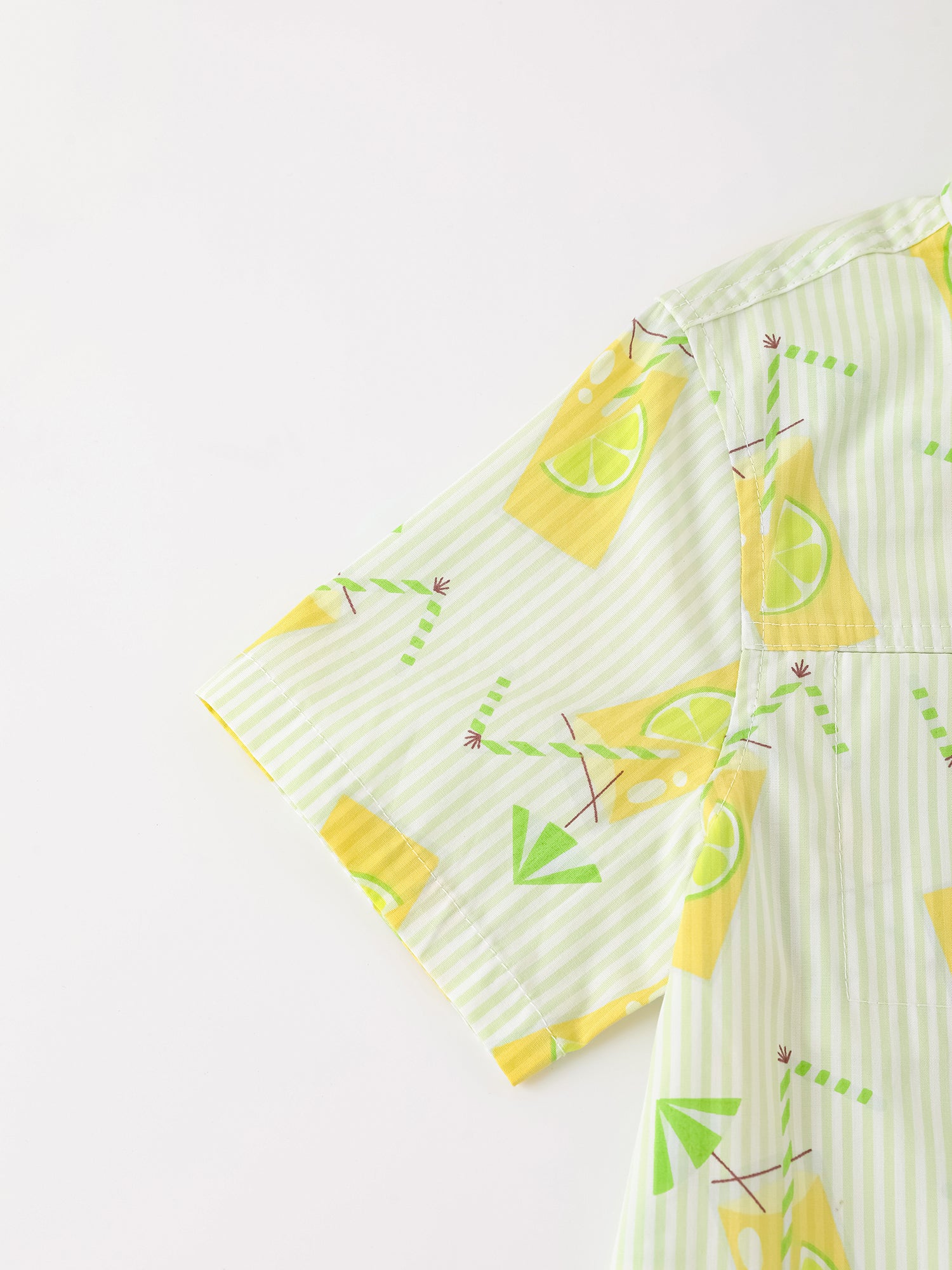 Kid Short Sleeve All-Over Lemon Tea Print Shirt