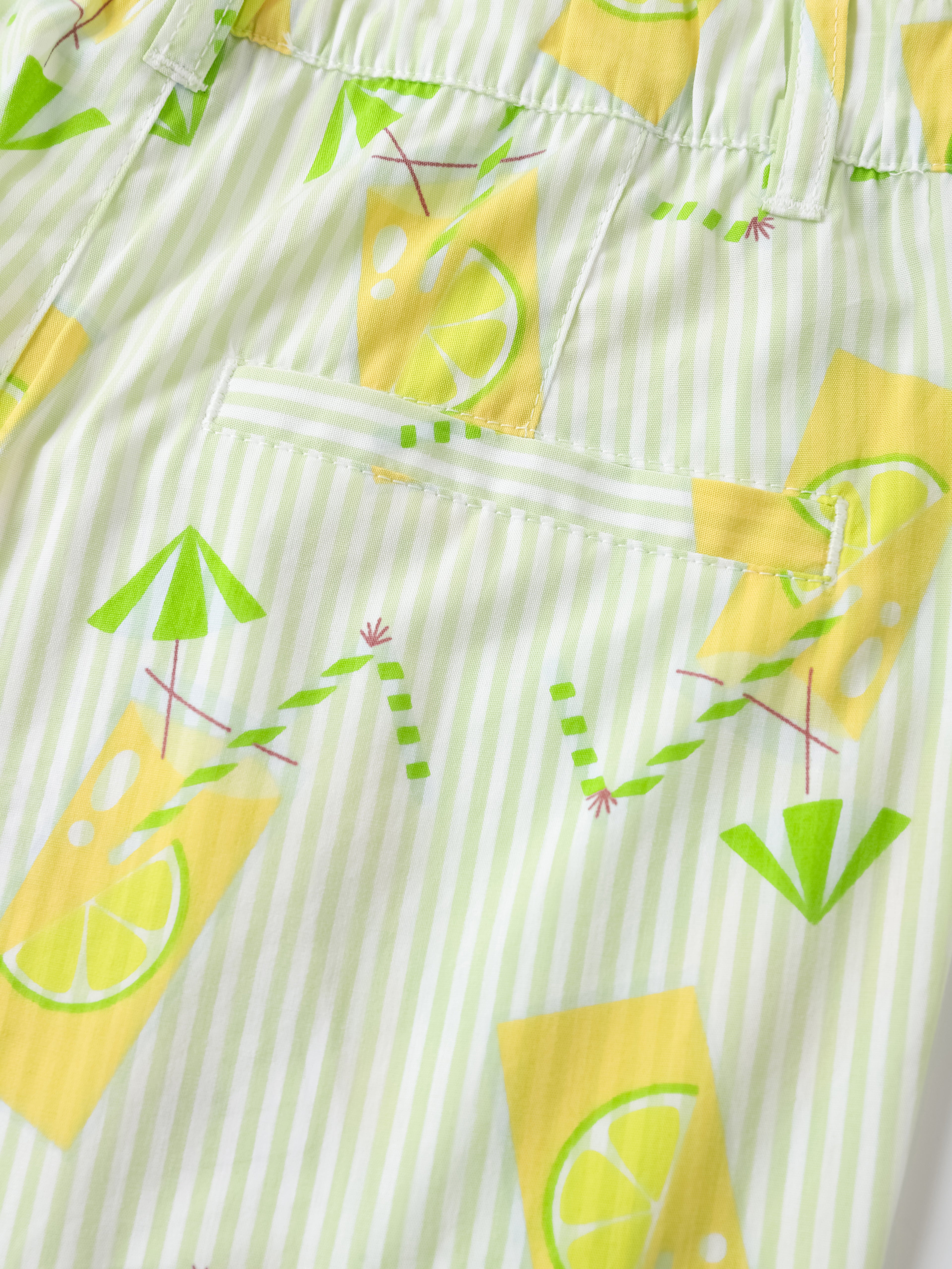 Kid All-Over Lemon Tea Print Shorts
