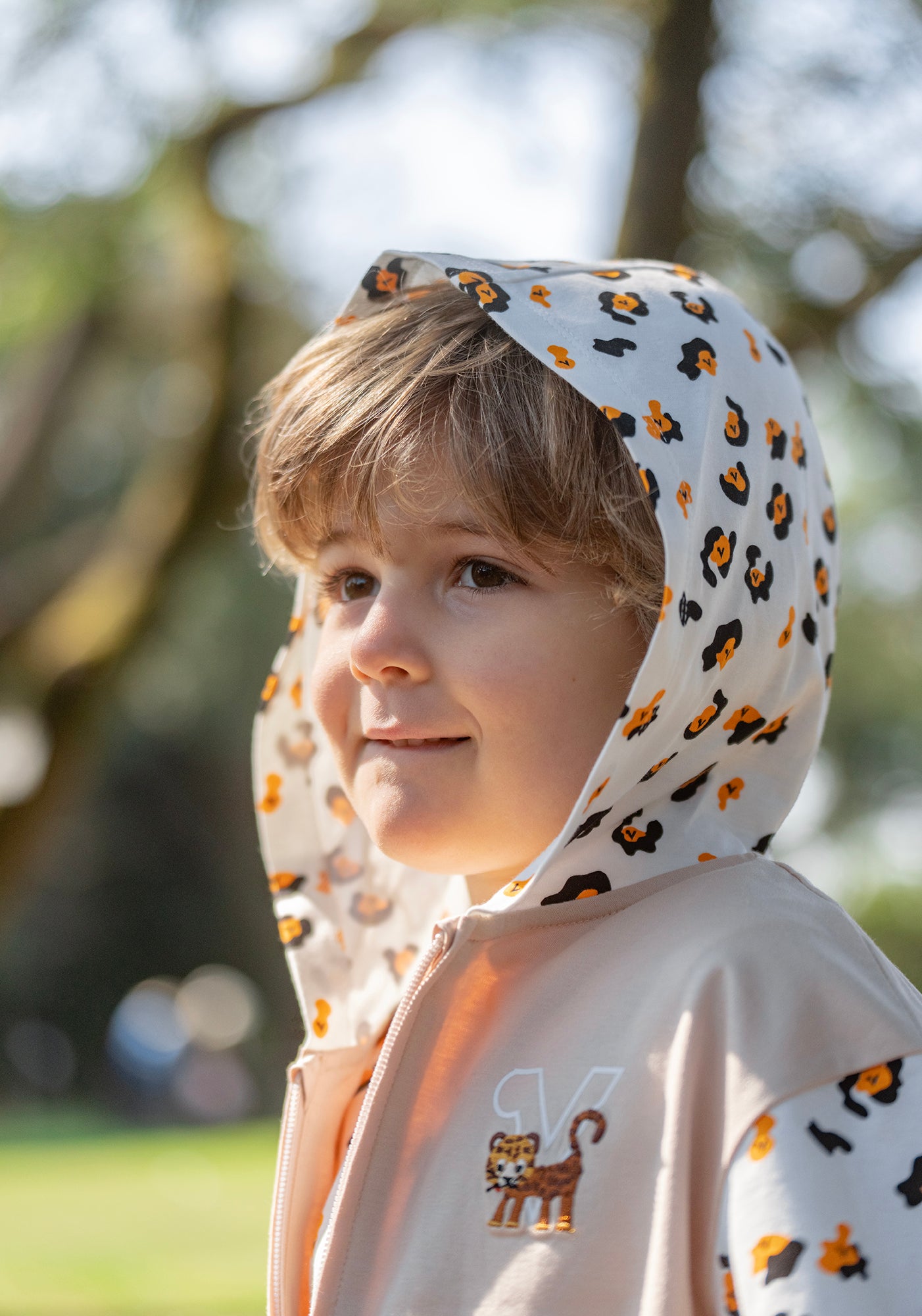 VAUVA Vauva SS23 Safari - Boys Leopard Print Cotton Short Sleeve Jacket (Khaki) Coat & Jacket
