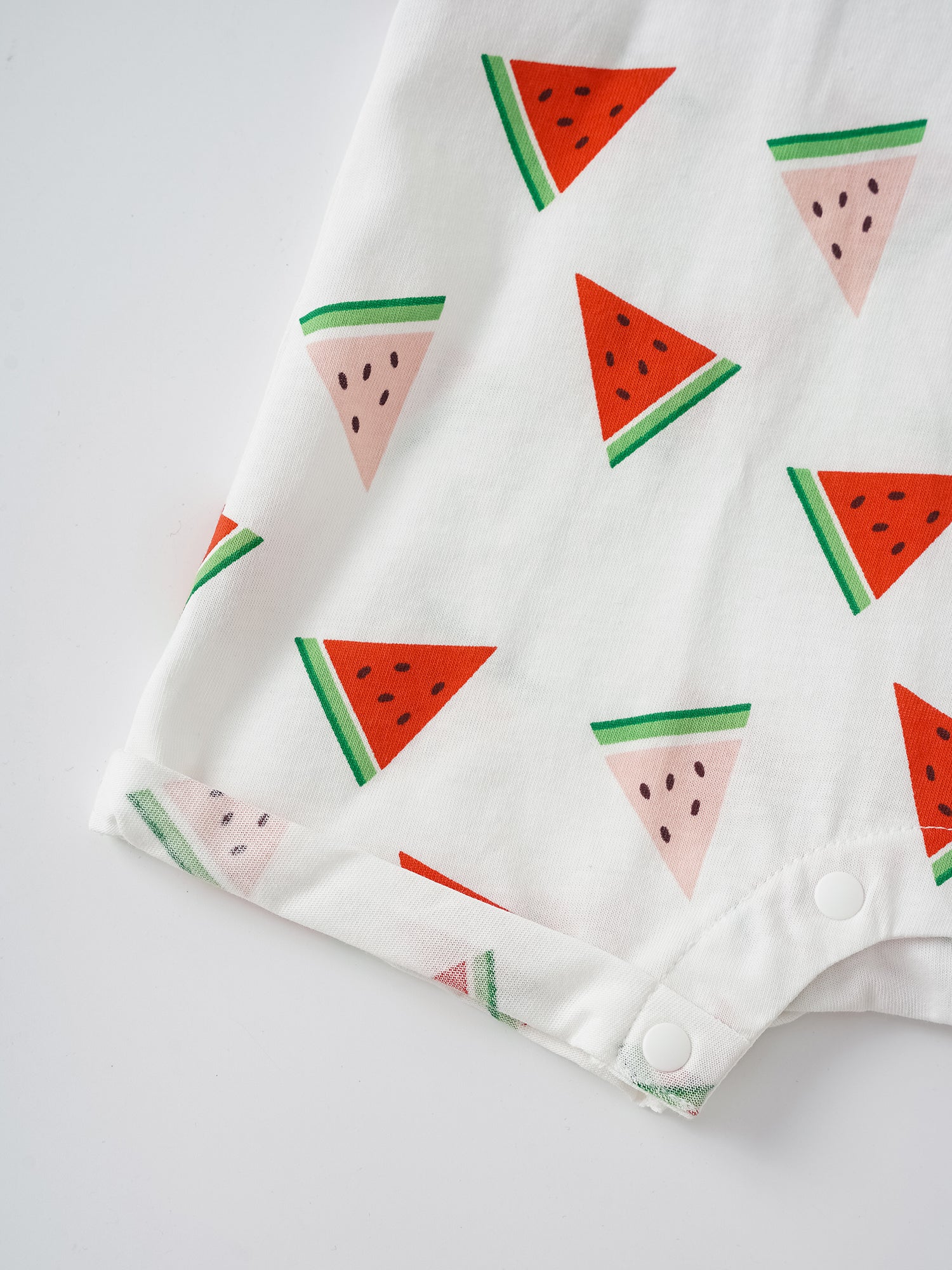 Baby Short Sleeve All-Over Watermelon Print Romper