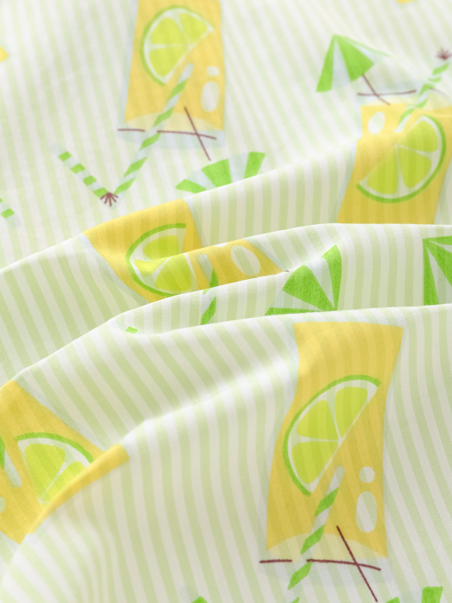 Kid Short Sleeve All-Over Lemon Tea Print Shirt