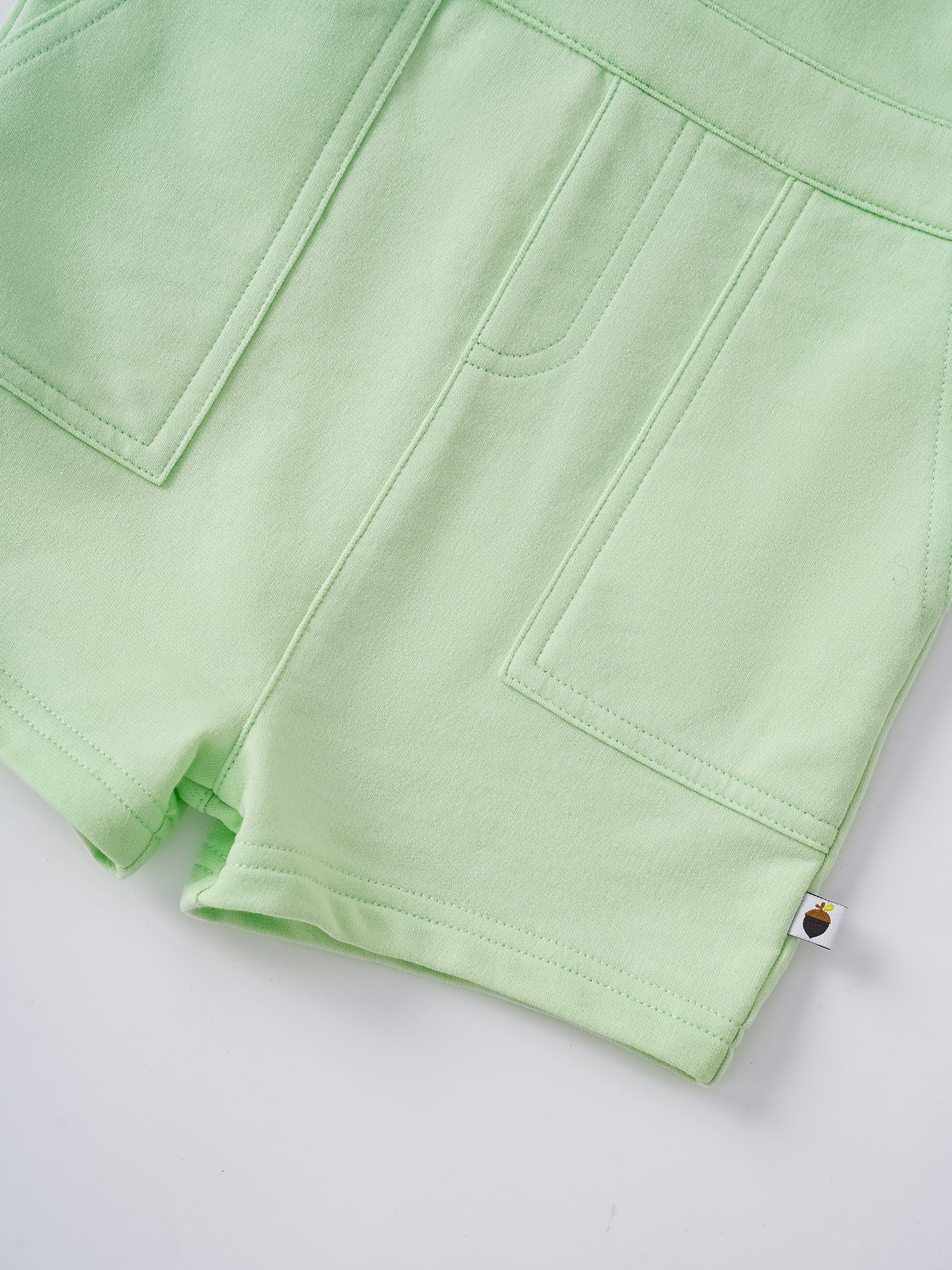 Baby Watermelon Embroidery Dungaree Shorts