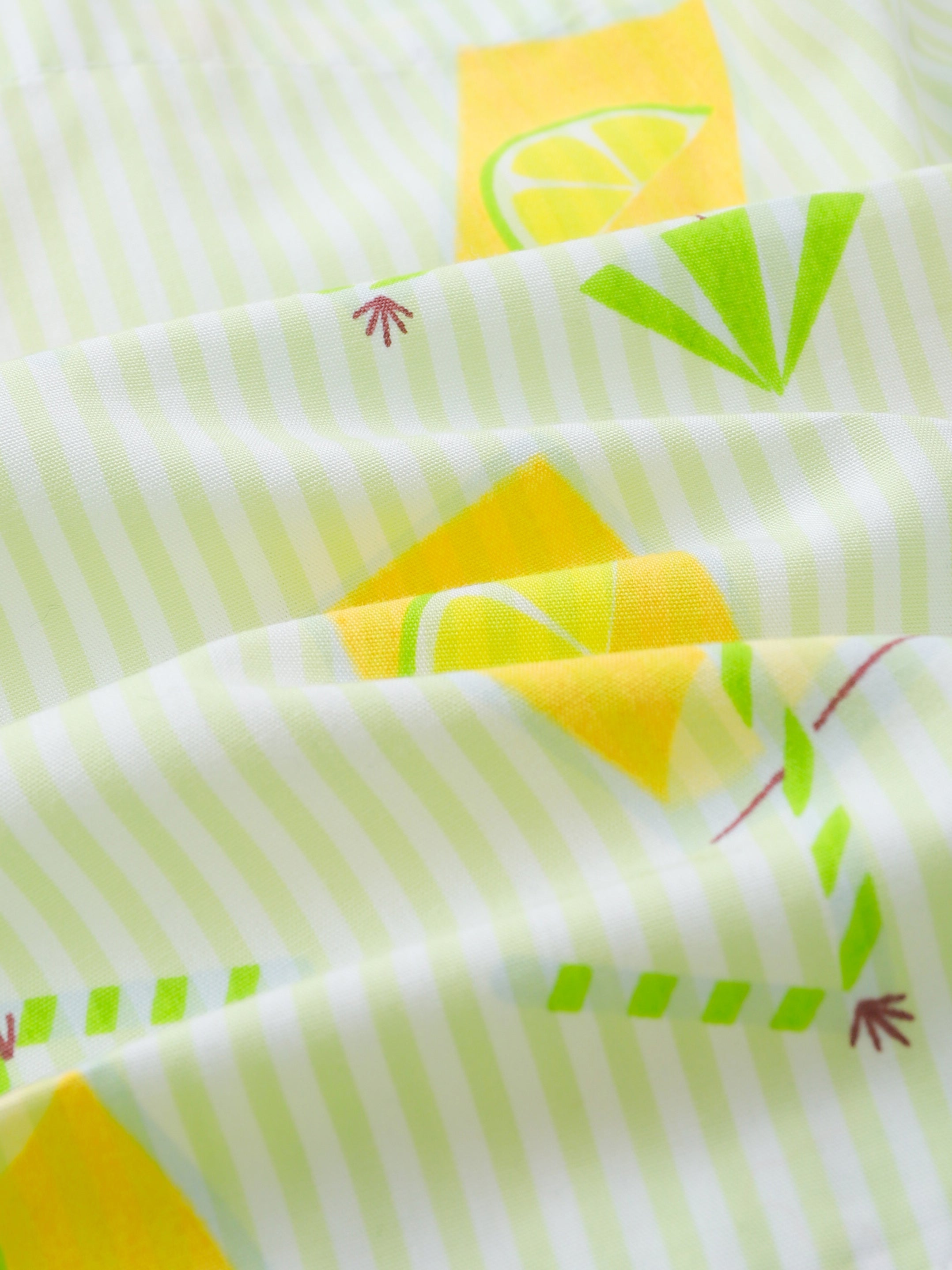 Kid All-Over Lemon Tea Print Shorts