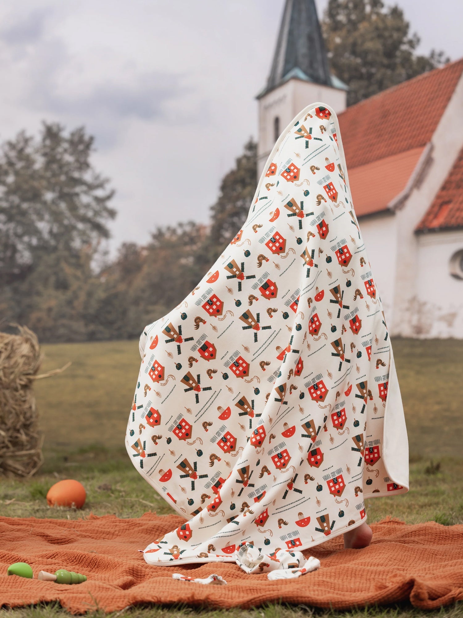 Baby Girl Pinwheel All Over Print Cotton Blanket