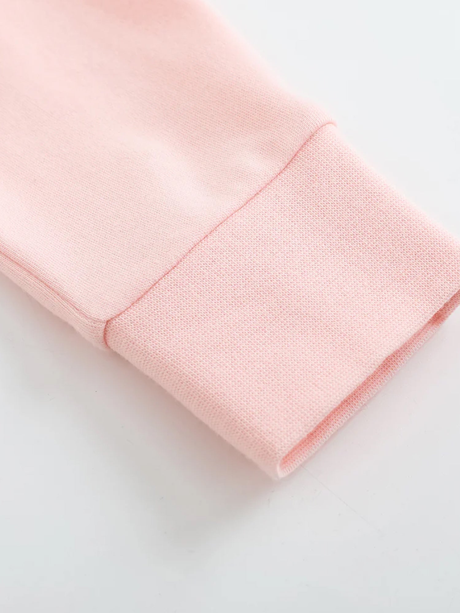 VAUVA Vauva FW23 - Baby Girls Solid Cotton High Waist Trousers (Pink)