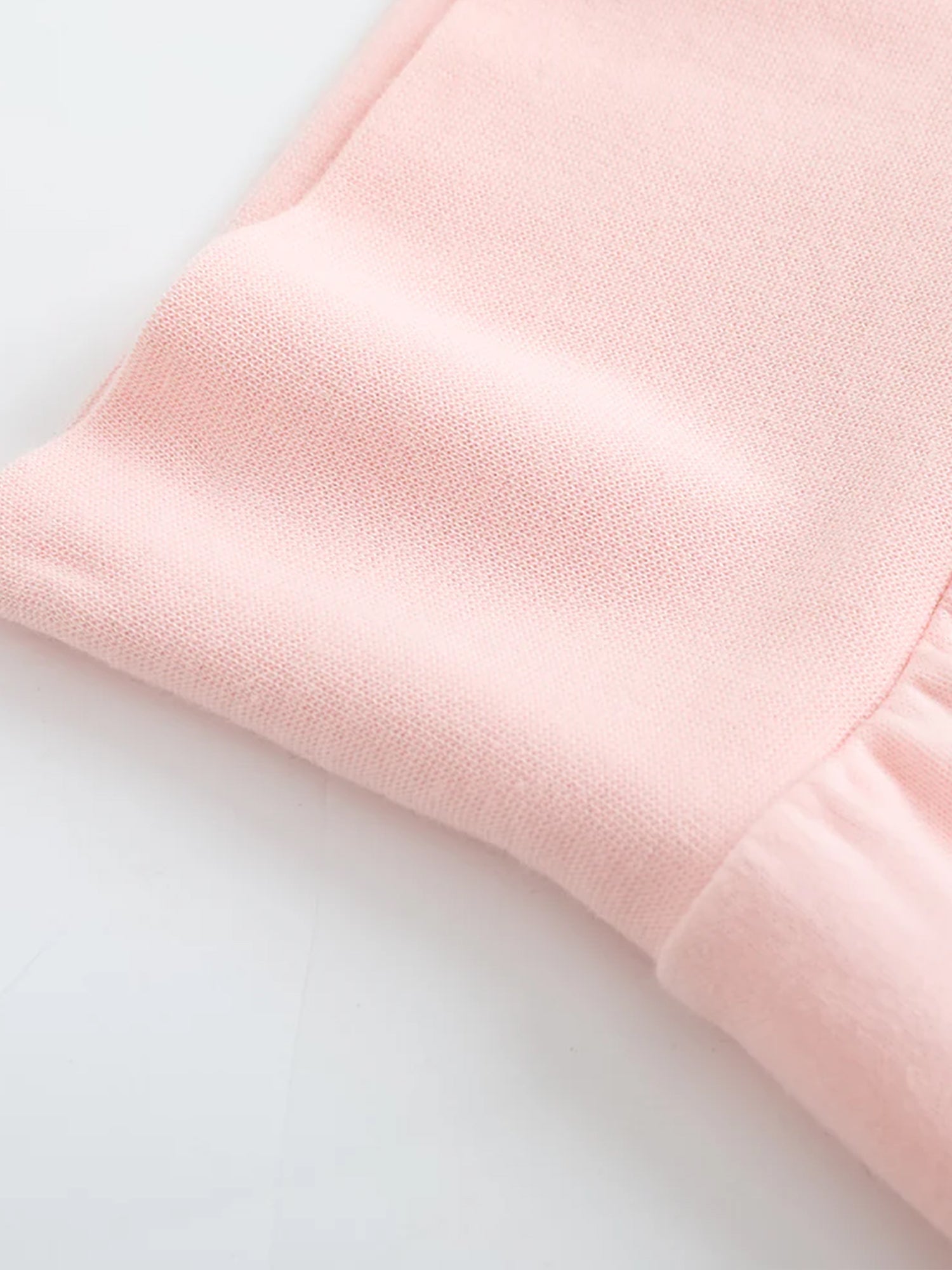VAUVA Vauva FW23 - Baby Girls Solid Cotton High Waist Trousers (Pink)