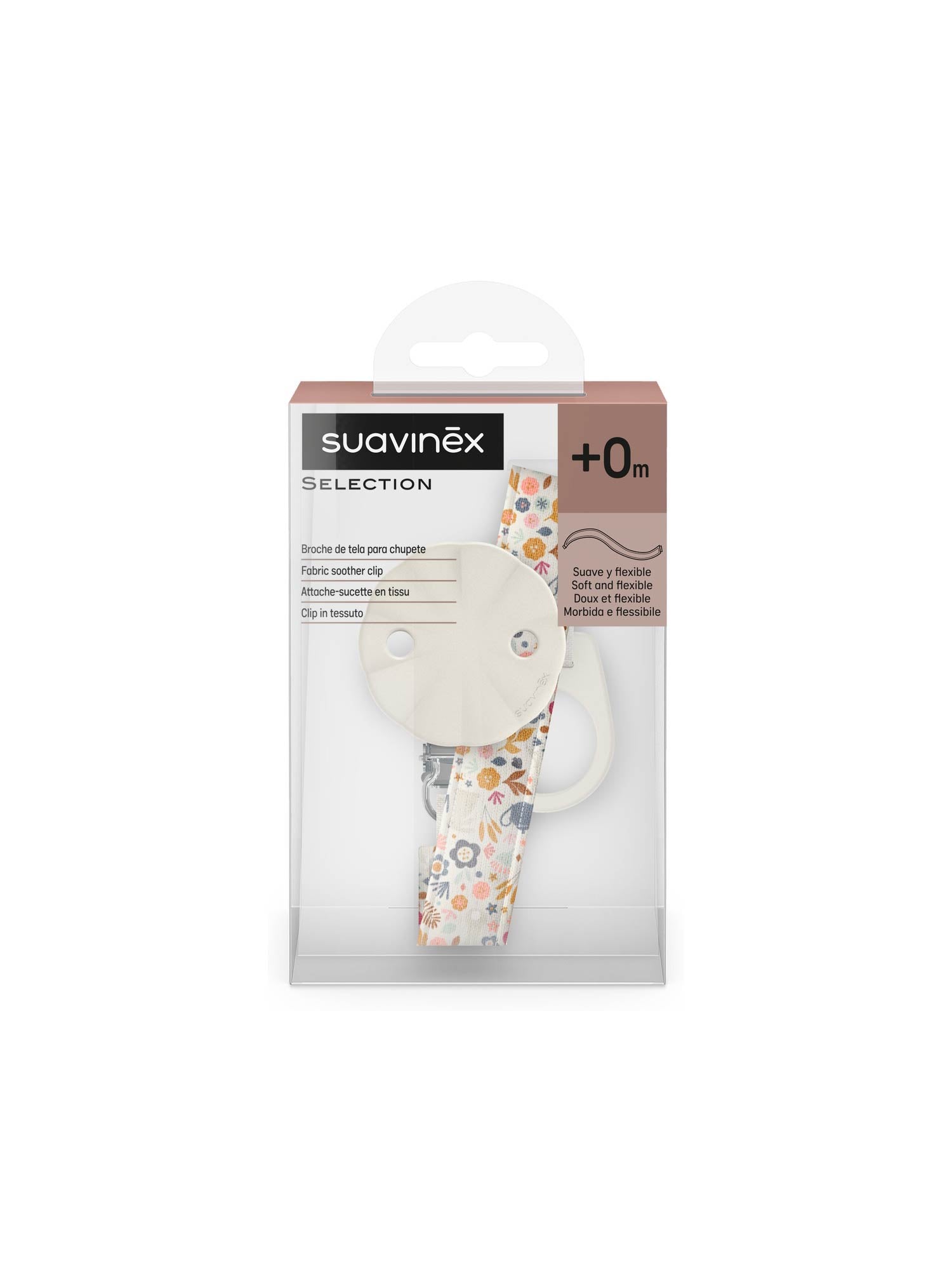 Silicone soother clip with cotton tape - Wonderland Liberty