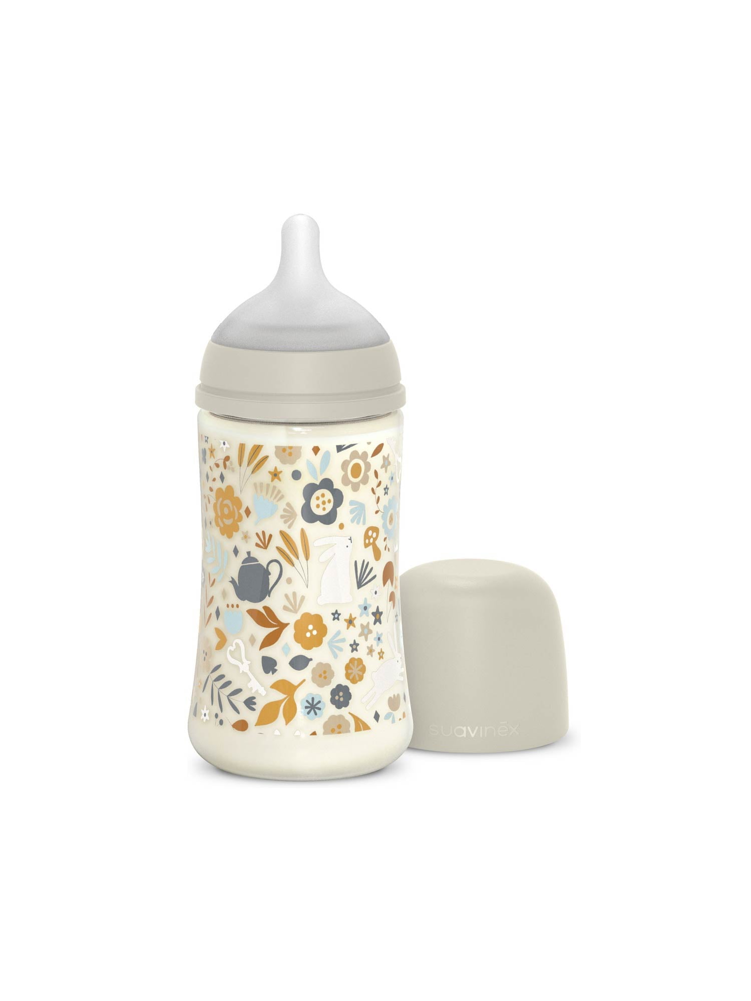 Feeding Bottle (PA) 270ml Medium Flow +3M SX Pro anti-colic Teat - Wonderland Liberty Neutral