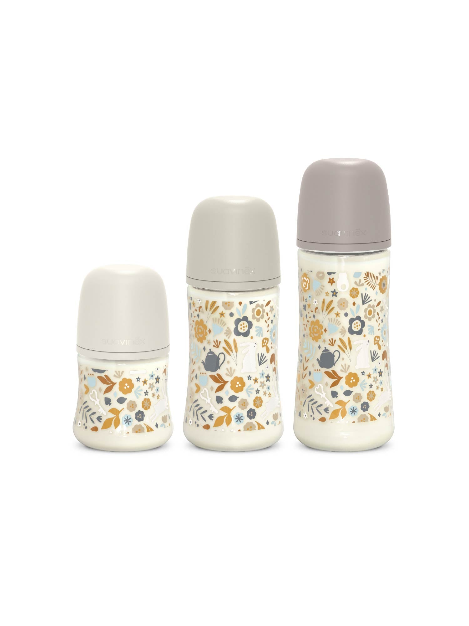 Feeding Bottle (PA) 270ml Medium Flow +3M SX Pro anti-colic Teat - Wonderland Liberty Neutral