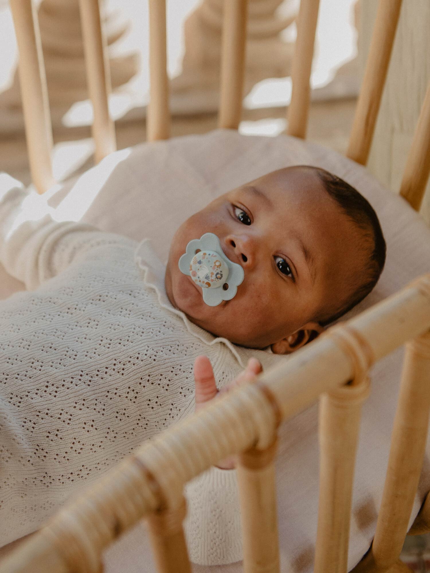 Soother with SX Pro physiological silicone Teat 6-18M - Wonderland Butterfly Liberty Green