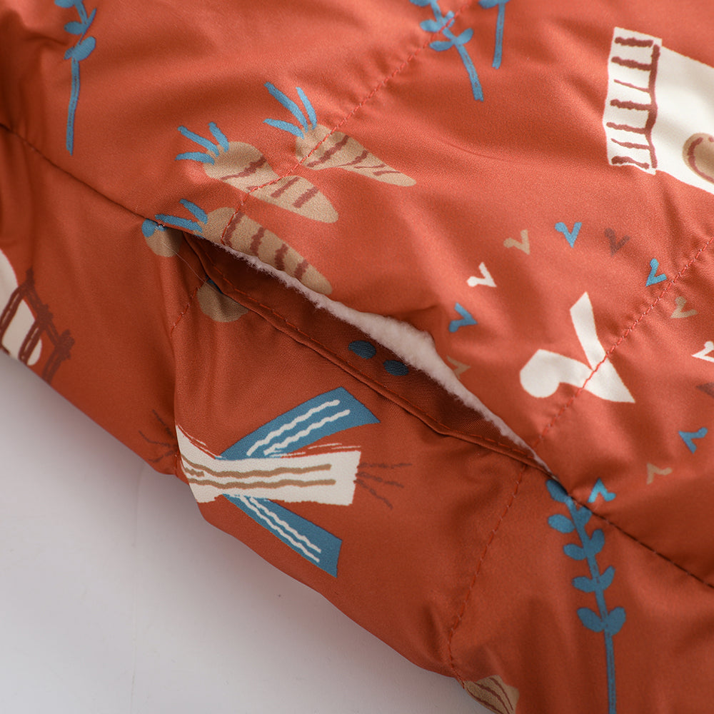 VAUVA Vauva FW23 - Baby Girl Happy Farm Hooded Padded Coat Coat & Jacket