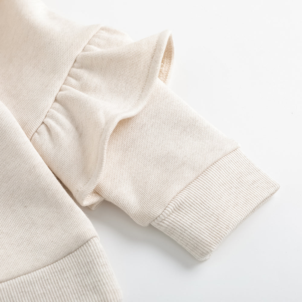 Character-Print Ruffle Sleeves Sweatshirt