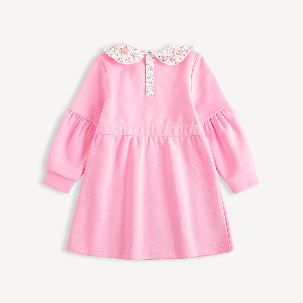 Character-Print Puritan Collar Sweatdress