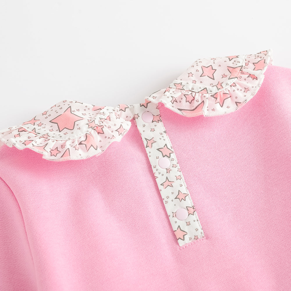 Character-Print Puritan Collar Sweatdress