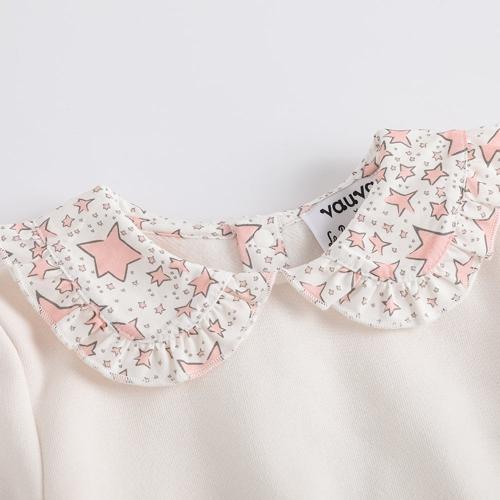 Character-Print Puritan Collar Sweatdress