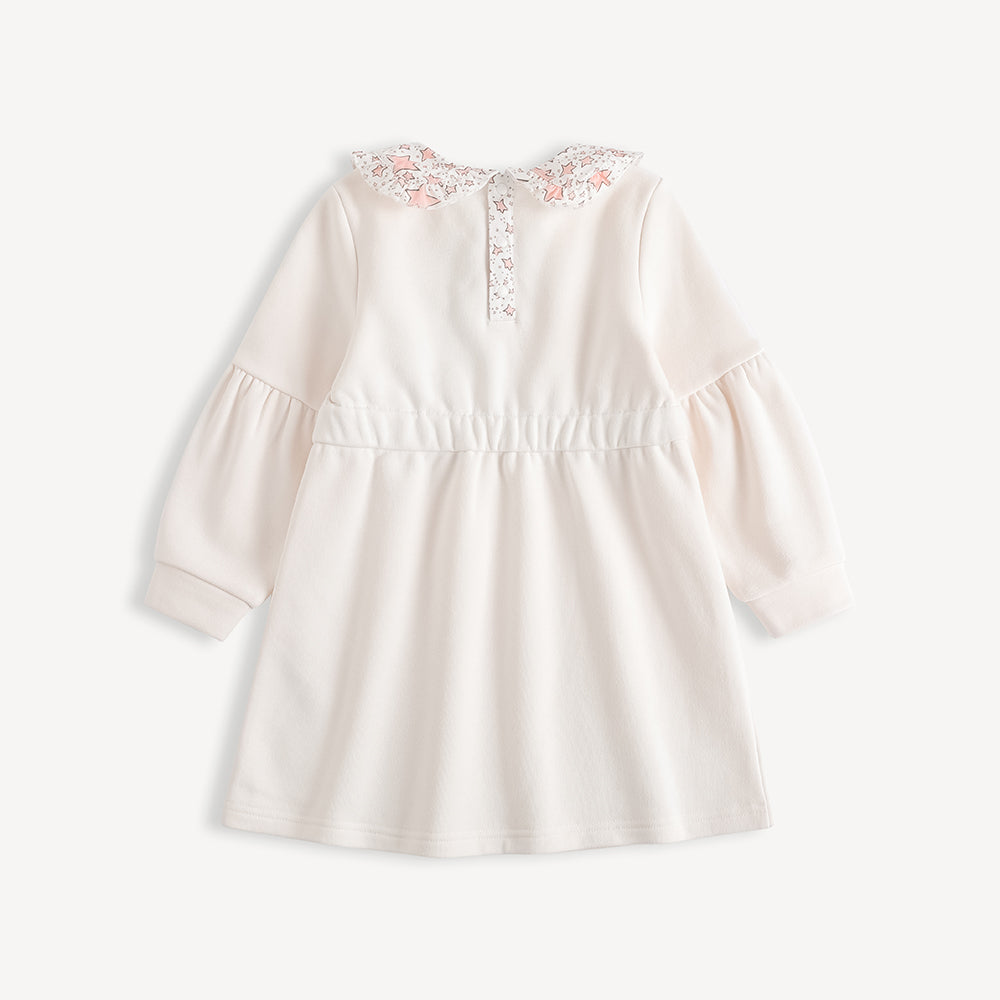 Character-Print Puritan Collar Sweatdress