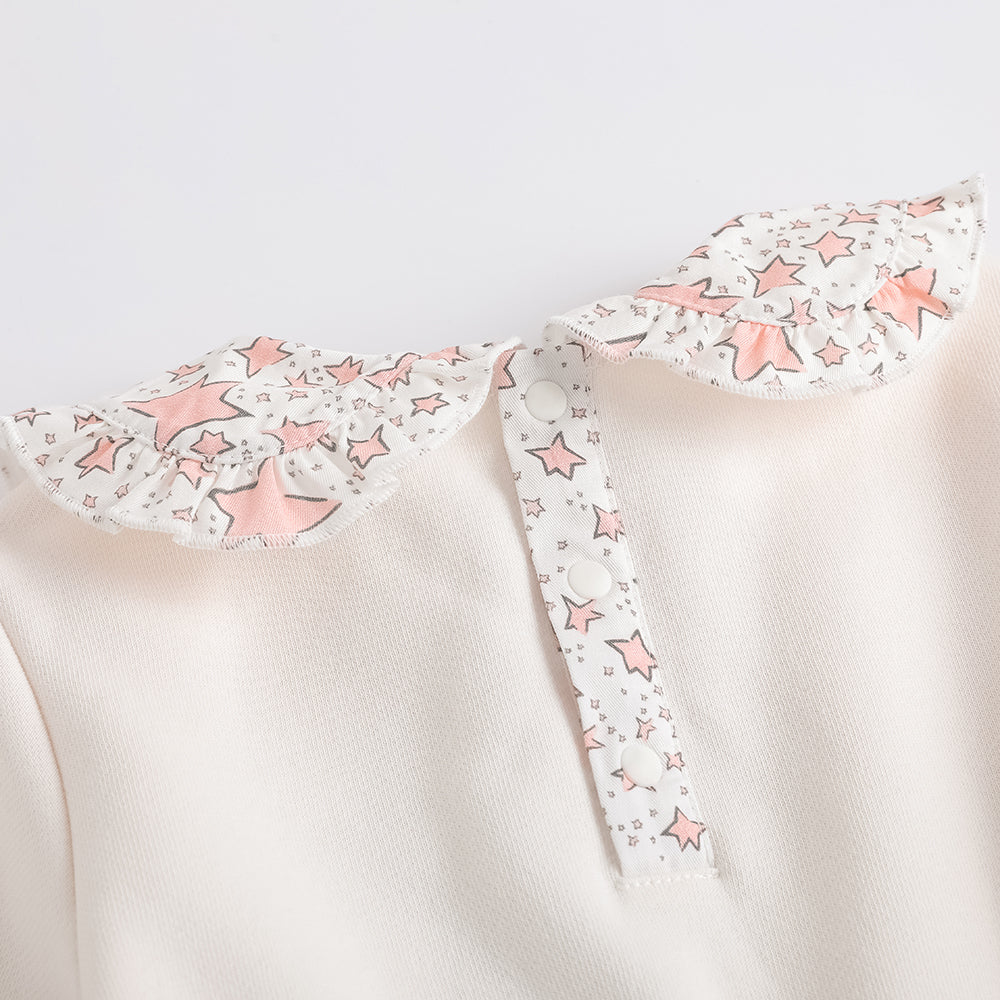 Character-Print Puritan Collar Sweatdress