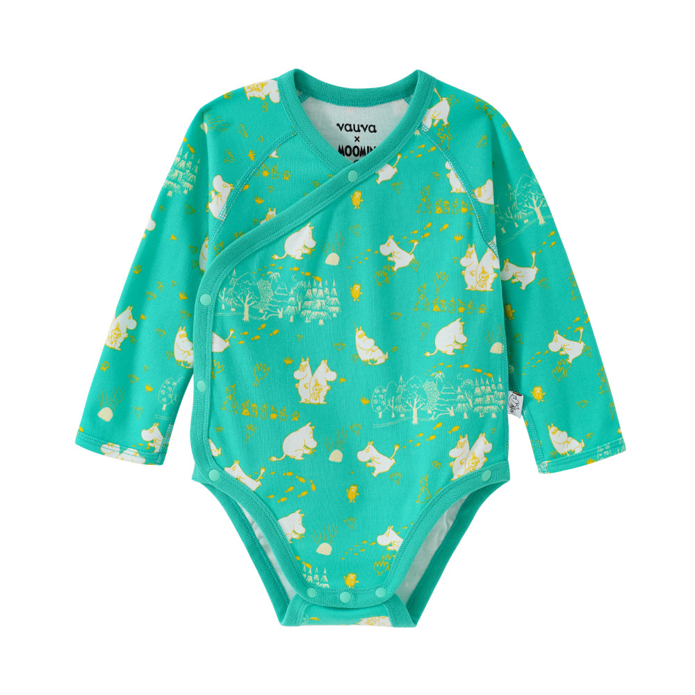 Vauva x Moomin Vauva x Moomin SS23 - Baby Unisex All Over Print Cotton Long Sleeves Wrap Bodysuit Bodysuit