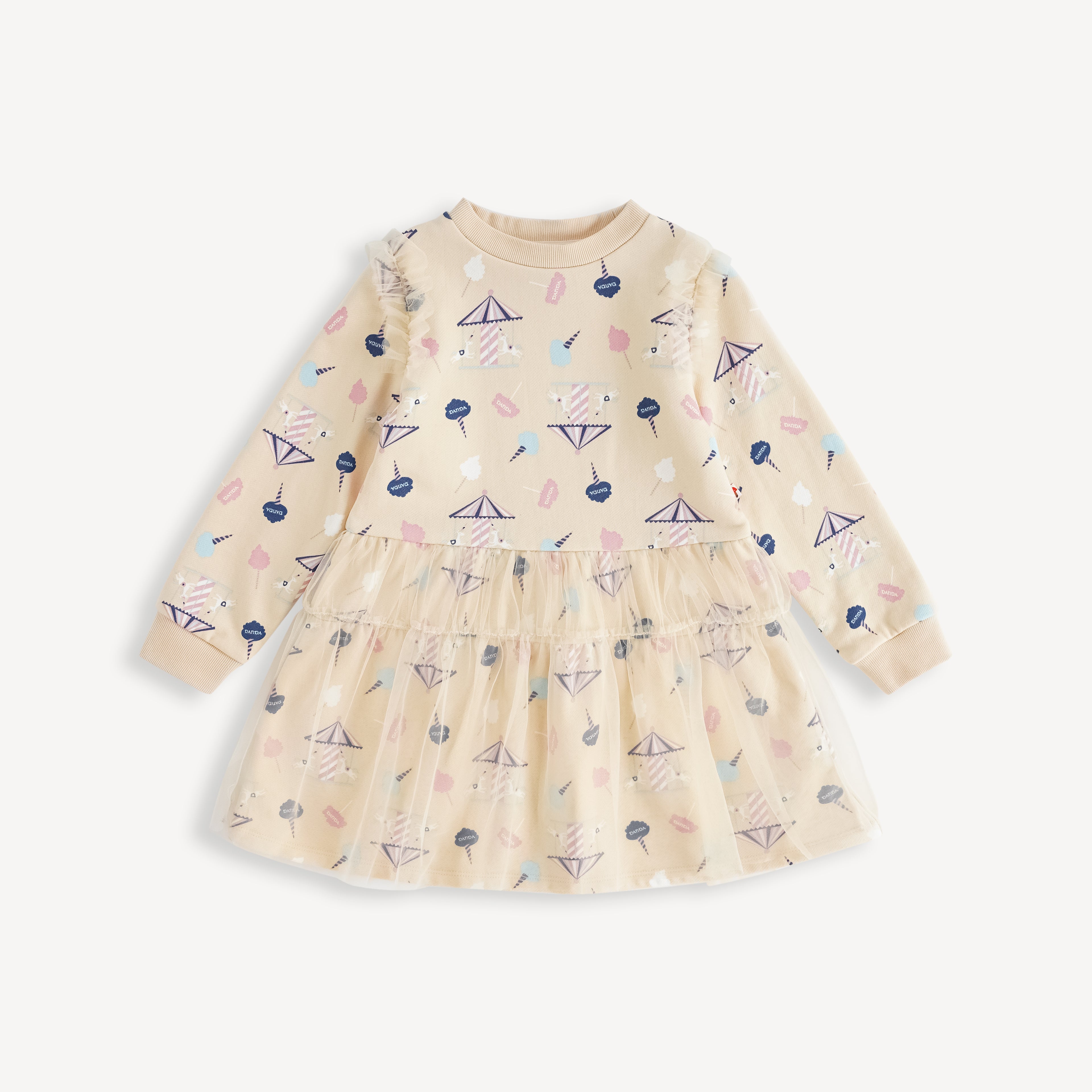 Unicorn-Print Frill Dress