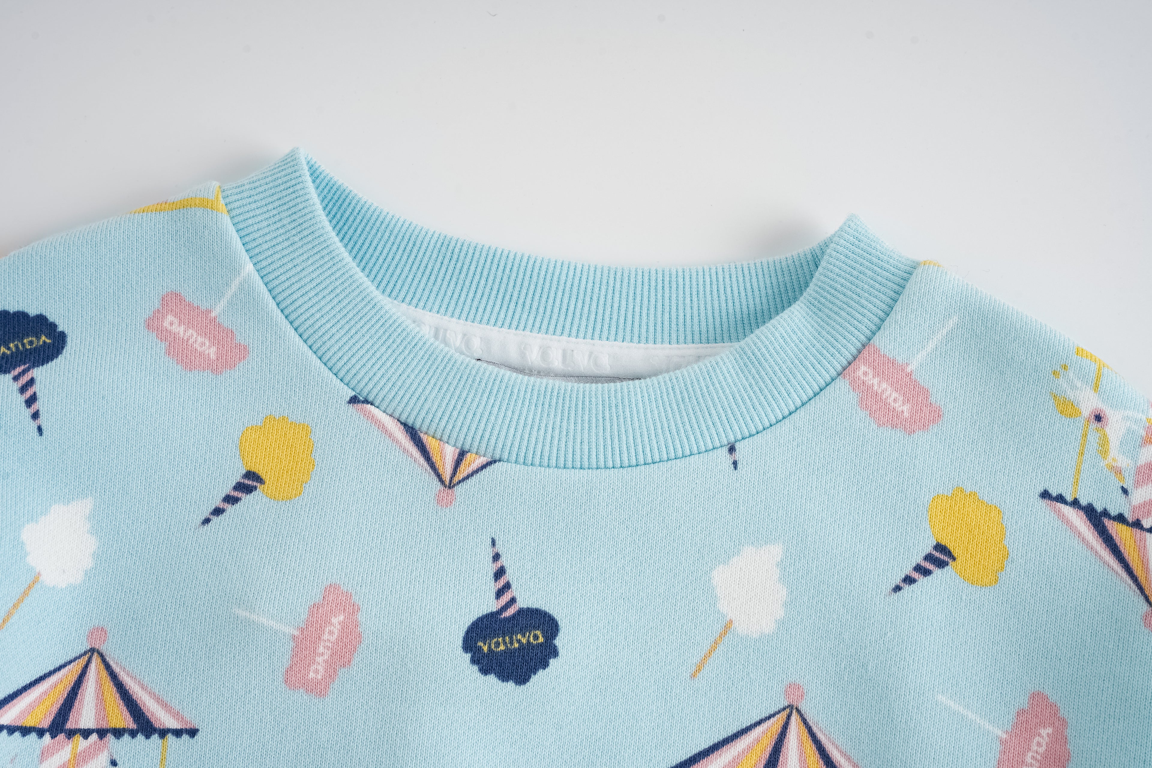 Unicorn-Print Frill Sweatshirt