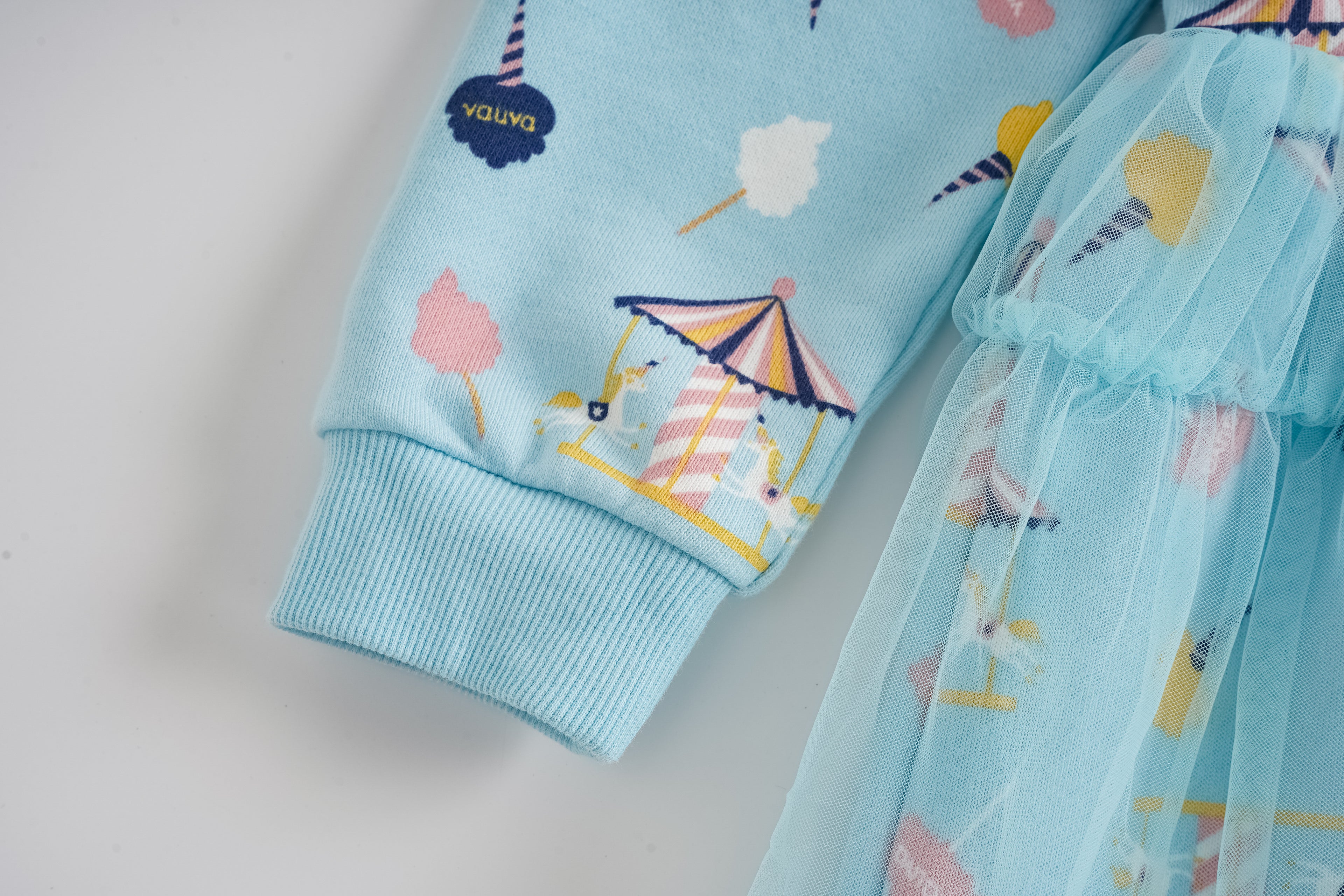 Unicorn-Print Frill Dress