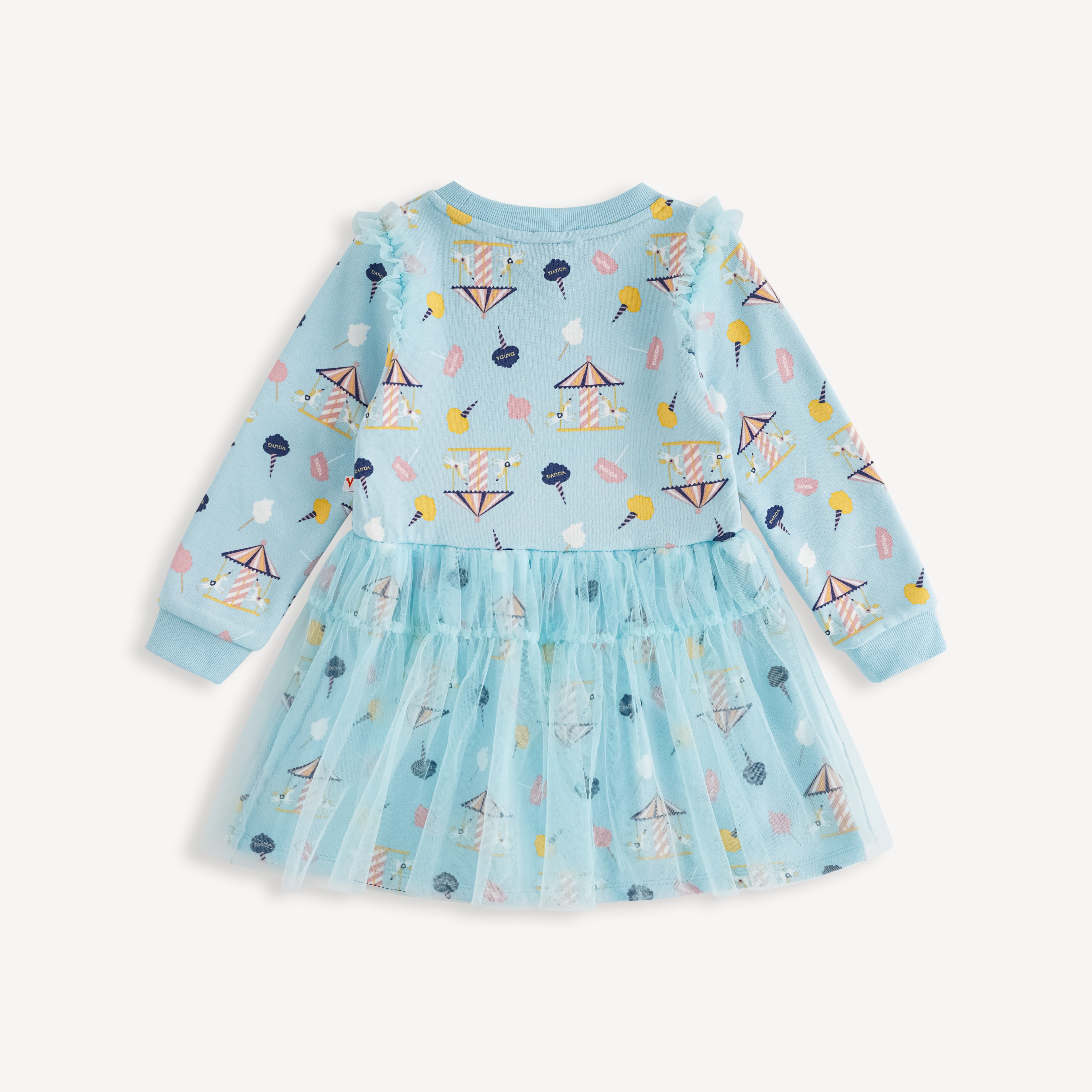 Unicorn-Print Frill Dress