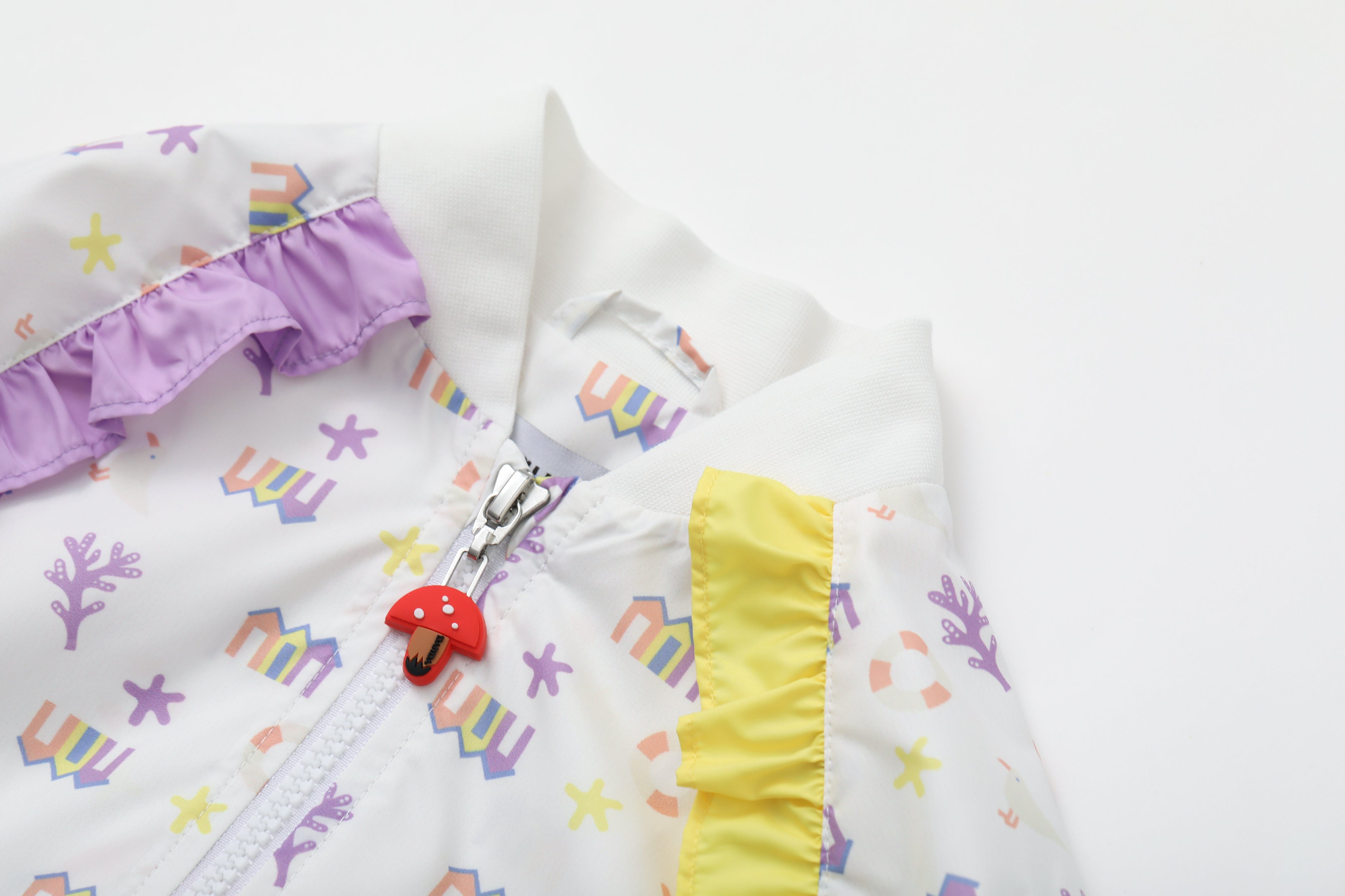 VAUVA Vauva SS24 - Girl All Over Print Jacket - White Coat & Jacket