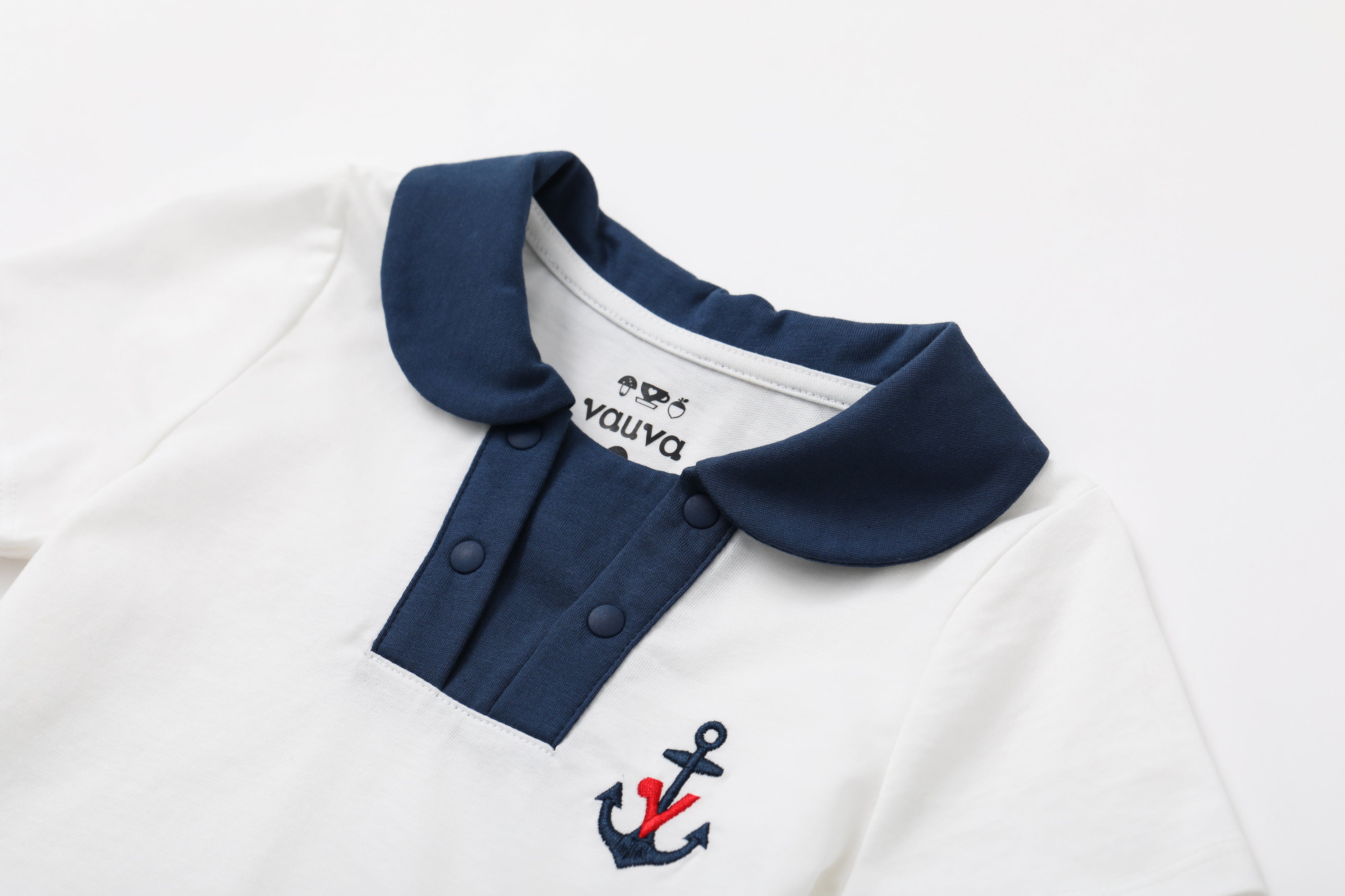 VAUVA Vauva SS24 - Baby Sailor Style T-Shirt & Shorts Set Combination Clothes Set