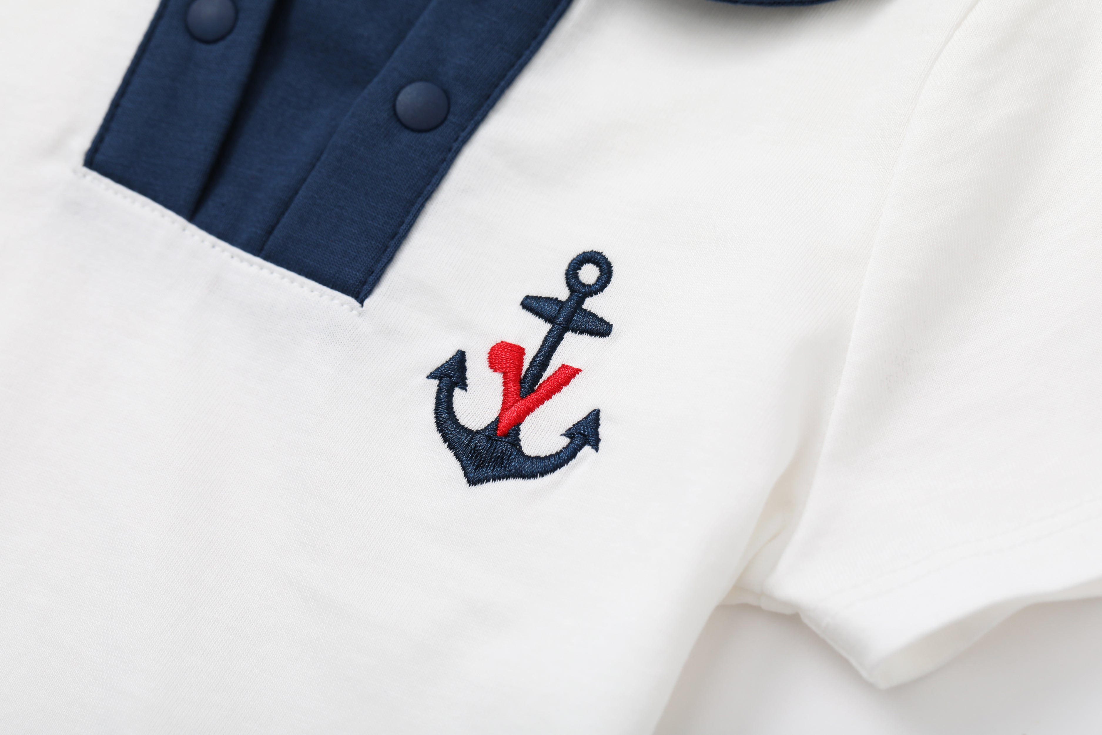 VAUVA Vauva SS24 - Baby Sailor Style T-Shirt & Shorts Set Combination Clothes Set