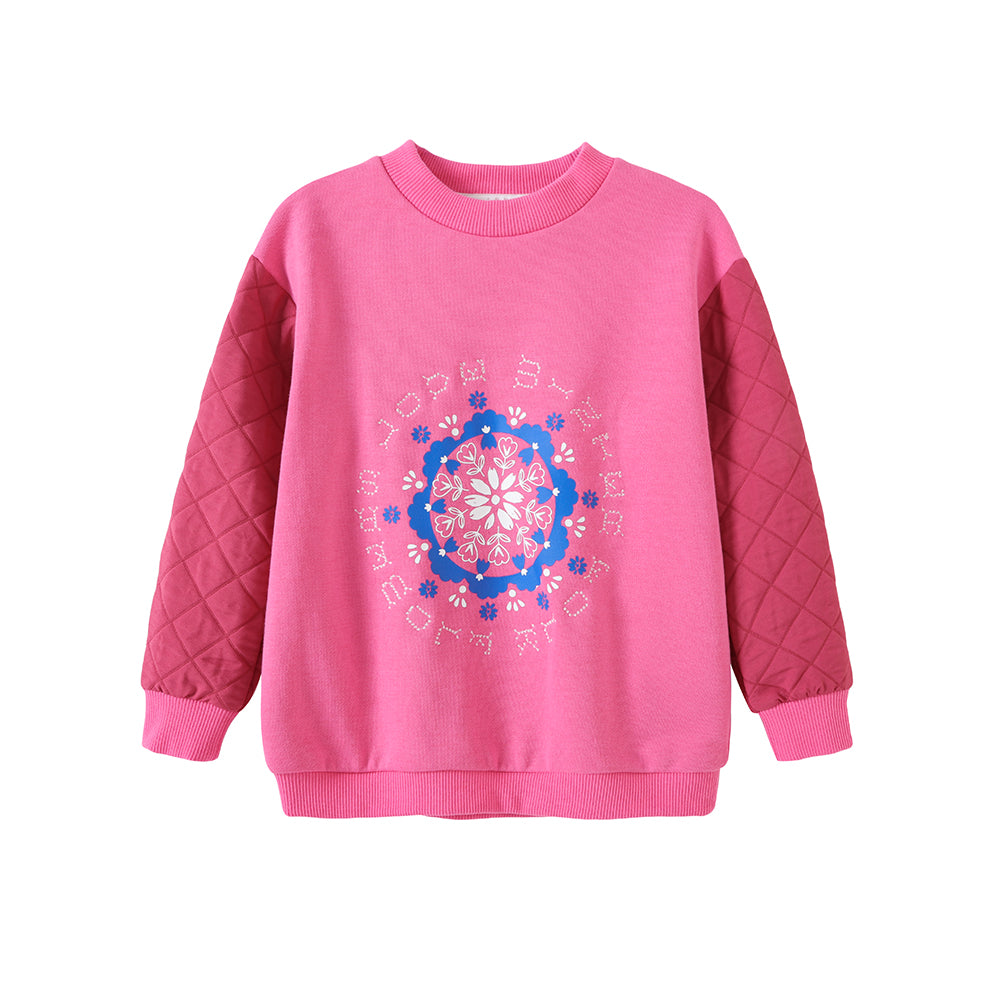 VAUVA Vauva FW23 - Girls Organic Cotton Sweater (Rose Pink) Sweatshirt