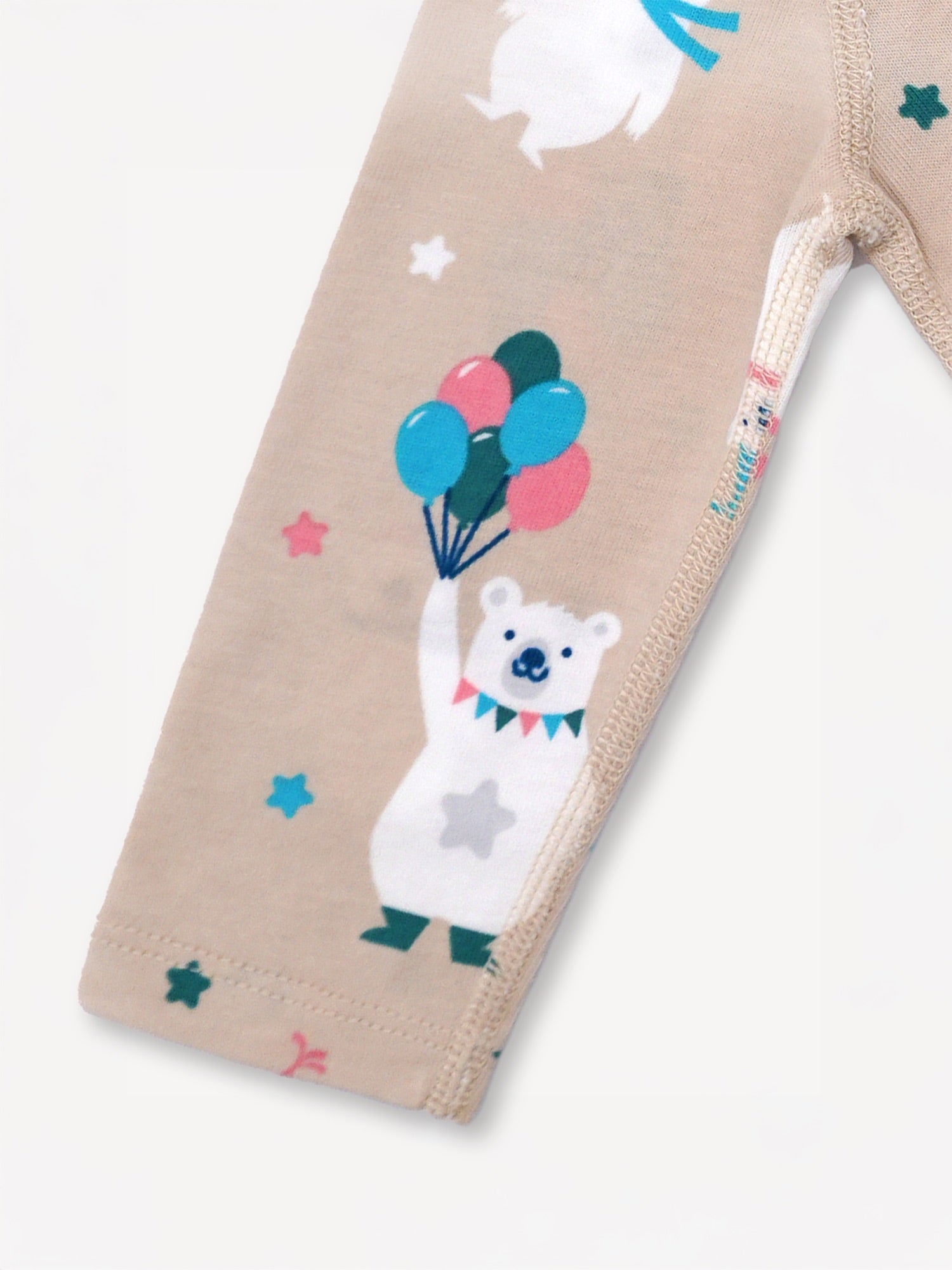 Bear-Print Long Sleeve Bodysuit