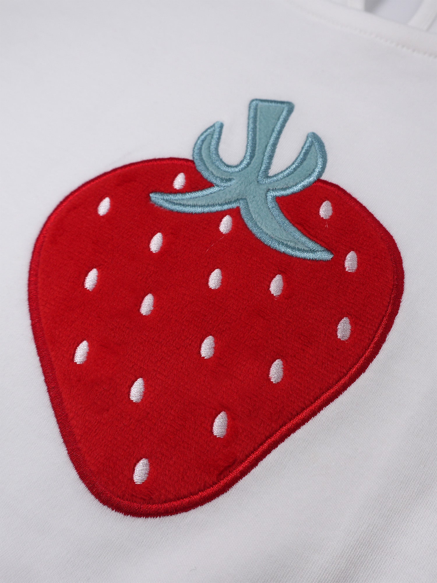 Kid Sleeveless Strawberry Print Two-Layer Dress
